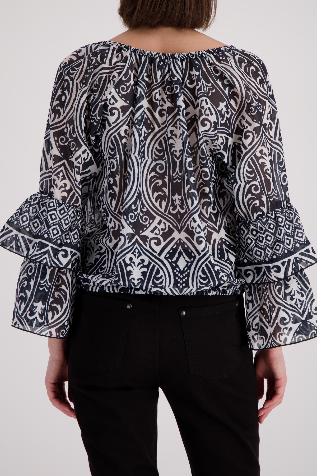 Monari Schlupfbluse Regular fit mit Ornament-Muster