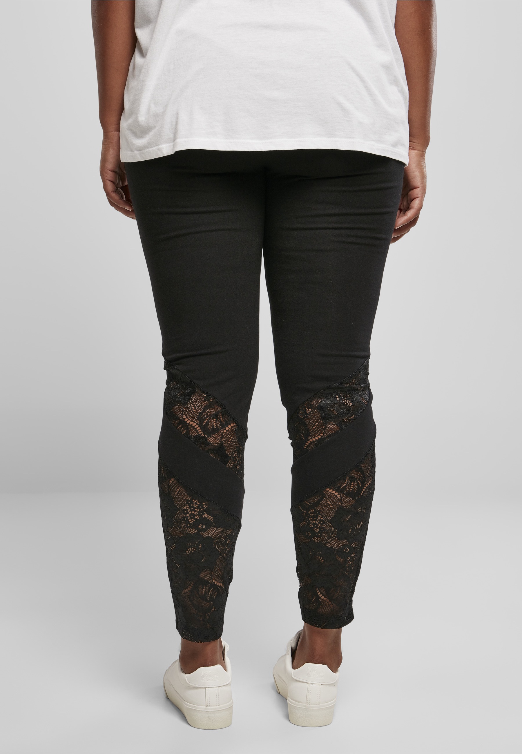 URBAN CLASSICS Leggings »Urban Classics Damen Ladies Highwaist Lace Inset Leggings«