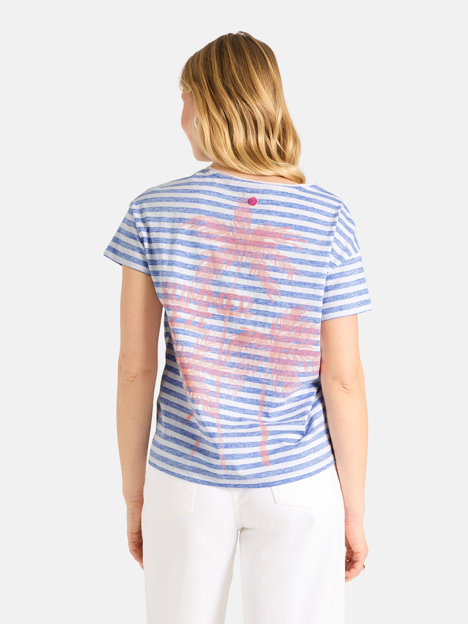 Lieblingsstück T-Shirt »DollyL« mit Rückenprint, V-Ausschnitt, gestreift