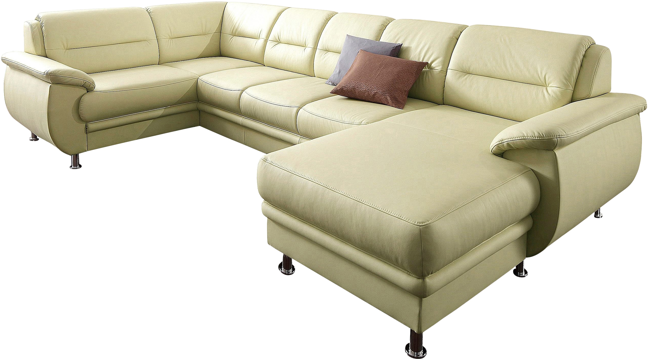 sit&more Wohnlandschaft "Mailand U-Form, B: 312 cm, XXL-Couch mit Komfortpolsterung" optional Schlaffunktion, Liegefl. 122x247 cm, diverse Lederqualitäten