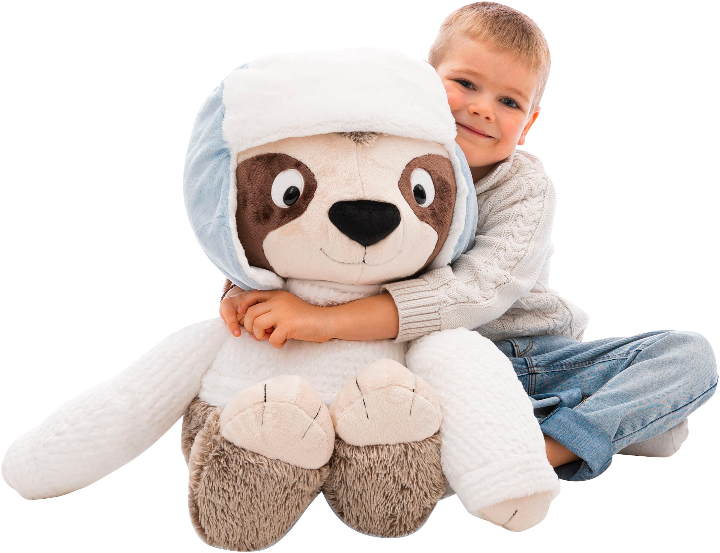 Nici Kuscheltier »Winter, Faultier Izzy Icetumbler mit Mütze, 70 cm schlenkernd« schlenkernd; enthält recyceltes Material