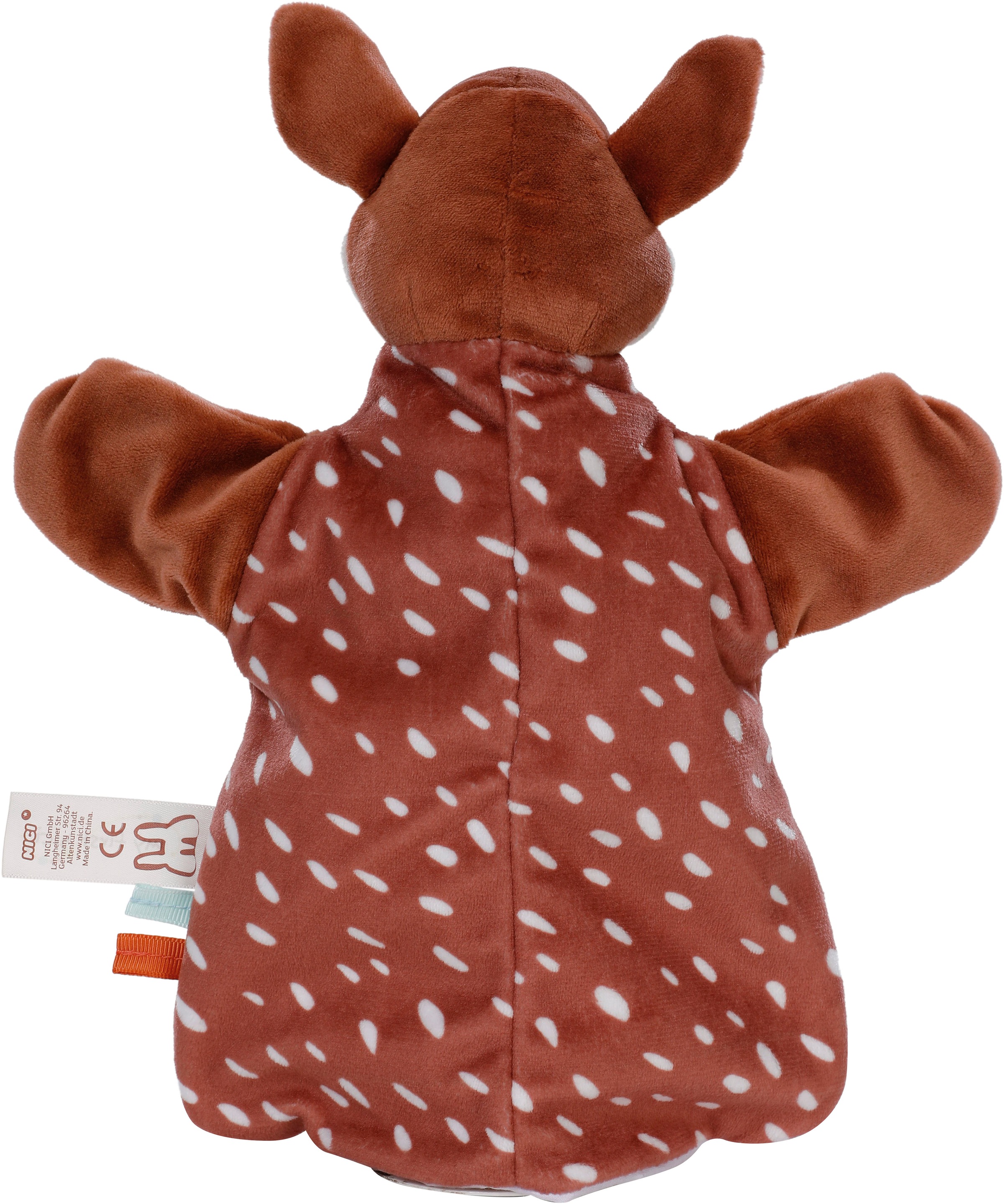 Nici Schmusetuch »My first NICI, Handpuppe Rehkitz 2in1 26x25 cm«, sanfte Materialmix aus glattem und geripptem Plüsch