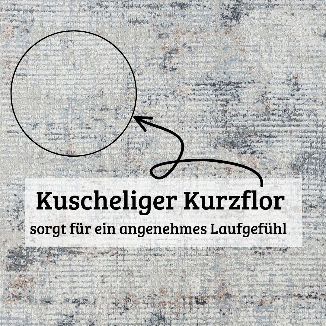 OTTO home Teppich »Kaylan, LAGERRÄUMUNG!« rechteckig 8 mm Höhe Kurzflor, modernes Design, pflegeleicht, Wohnzimmer