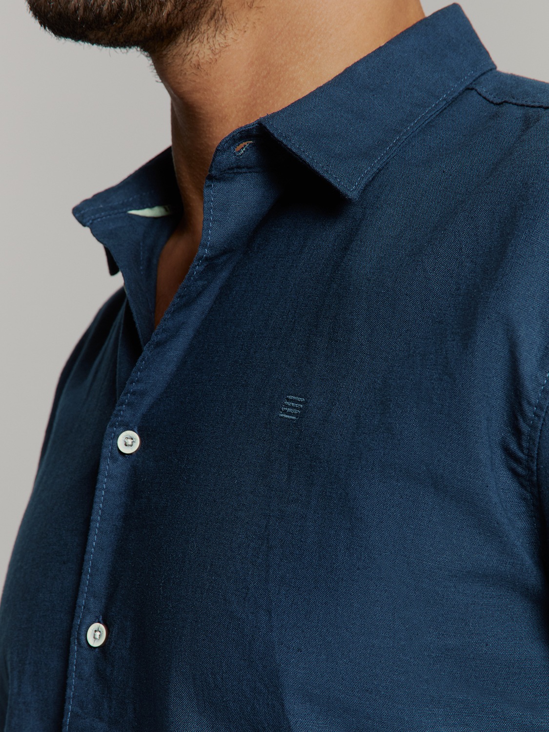 NO EXCESS Langarmhemd »No Excess Linnen shirt«