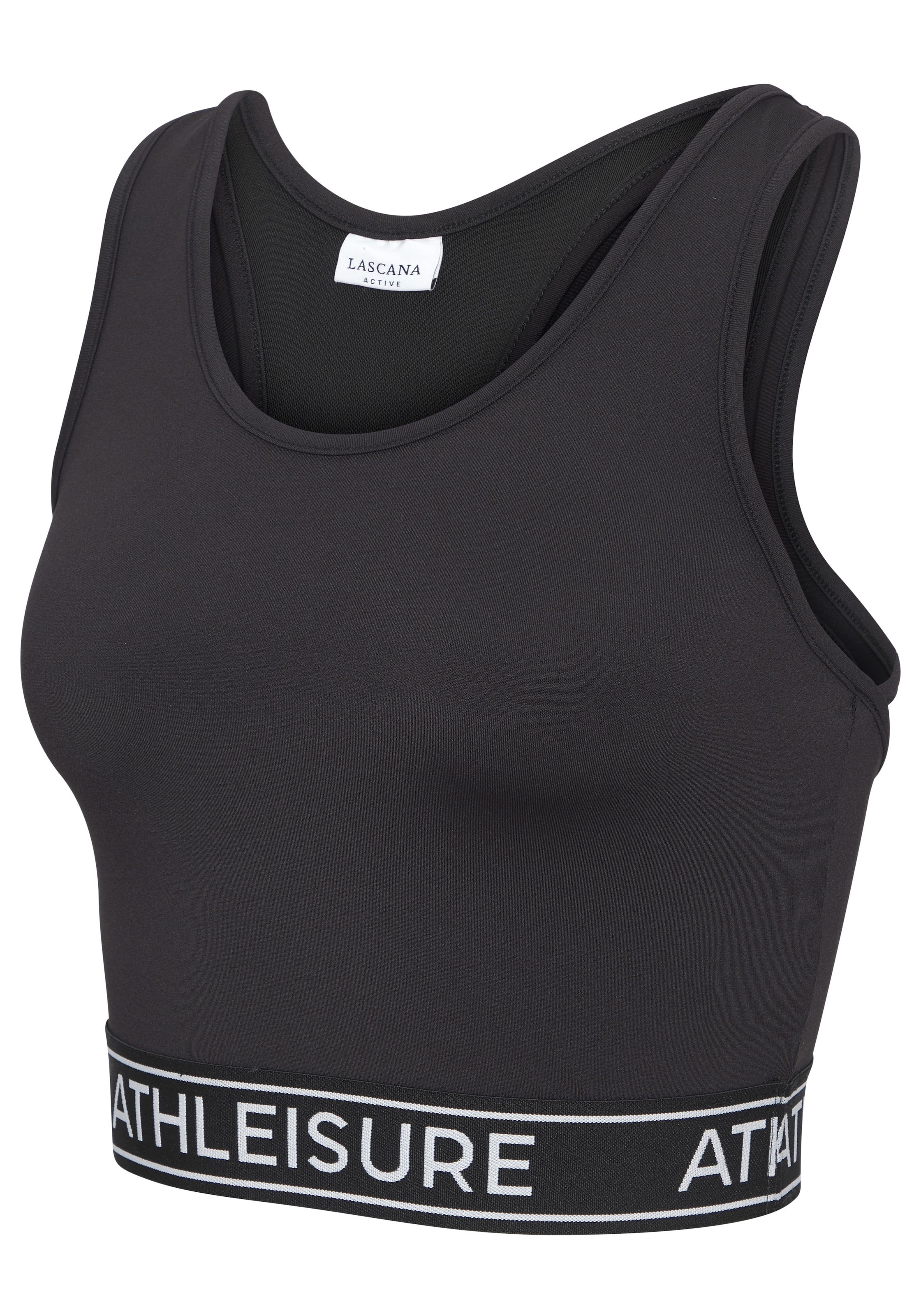 LASCANA ACTIVE Crop-Top »- Sporttop« mit modischem Cut Out Rücken und Mesh-Einsatz