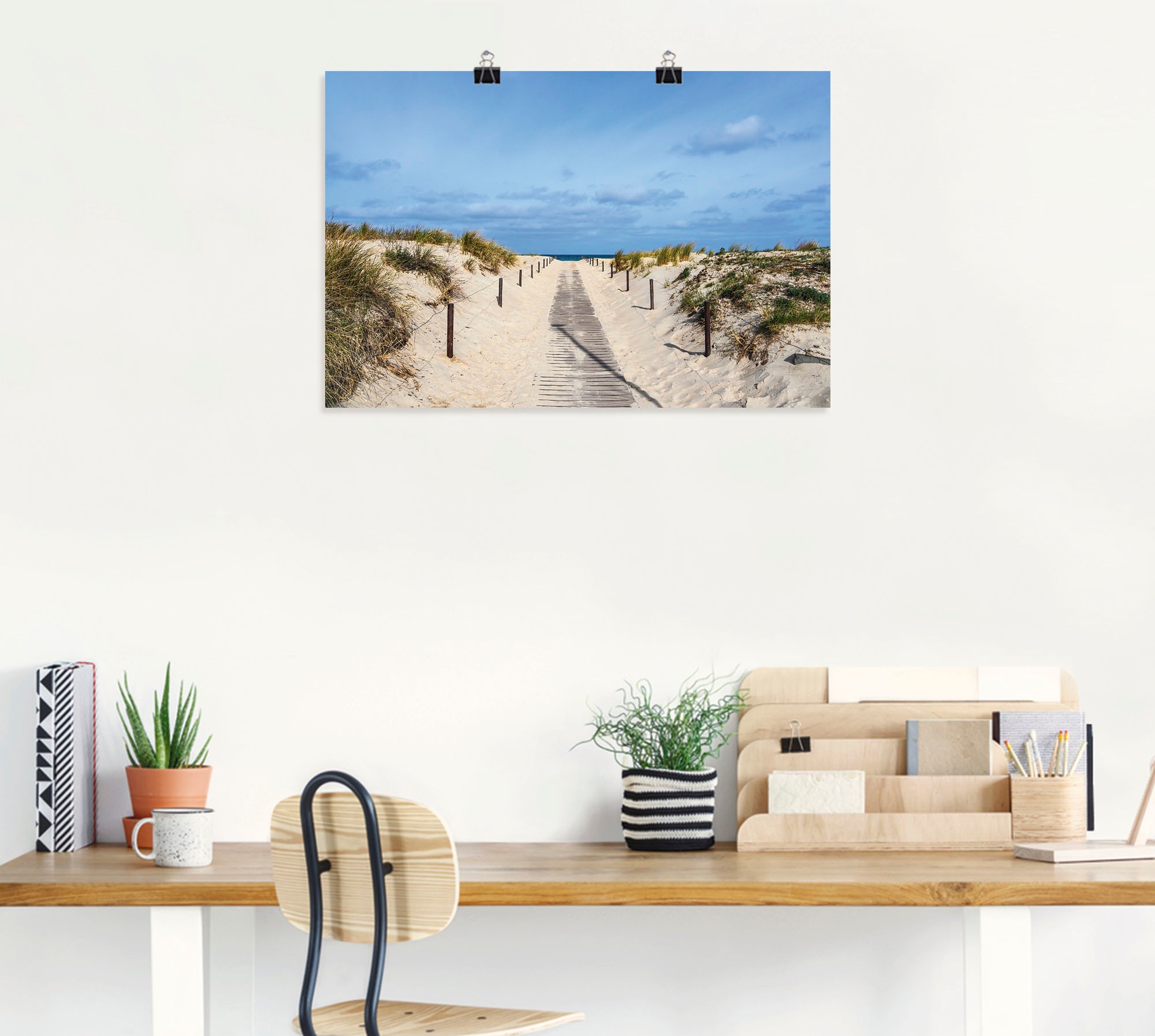 Artland Wandbild »Strandaufgang an Küste der Ostsee«, Strandbilder, (1 St.), als Alubild, Outdoorbild, Leinwandbild, Poster, Wandaufkleber