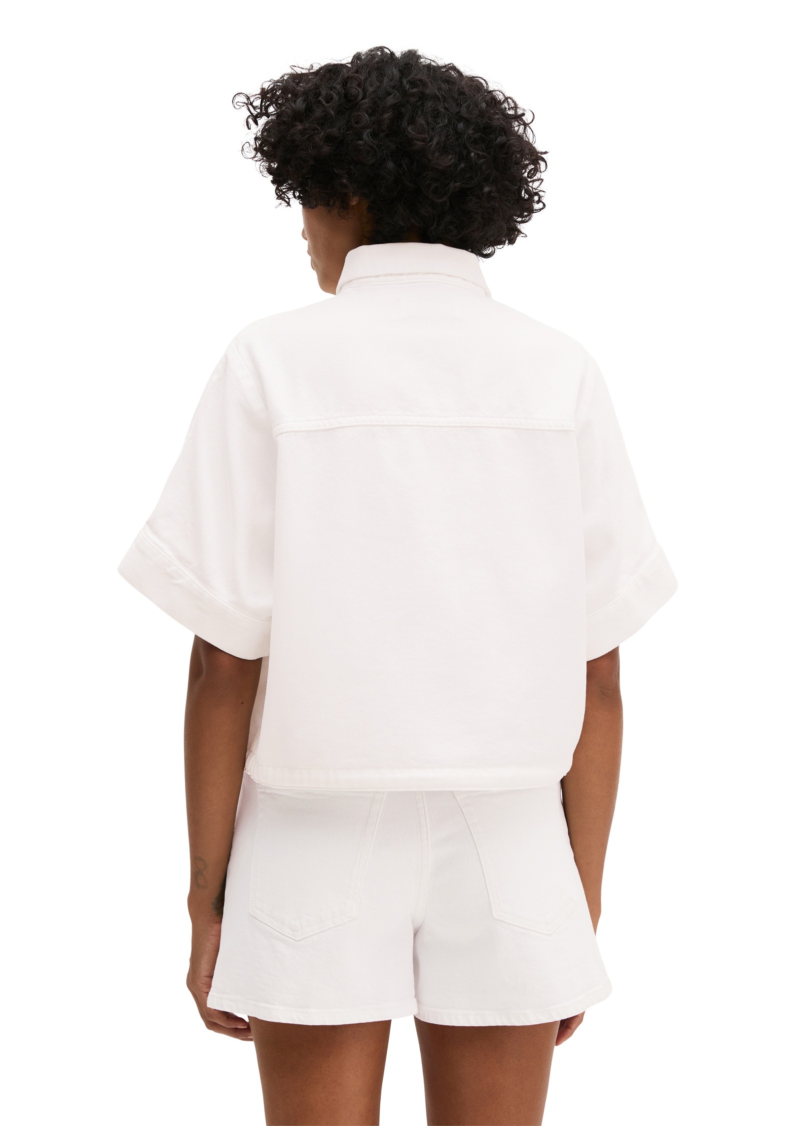 Marc O'Polo Kurzarmbluse »aus Organic-Cotton-Lyocell-Mix«