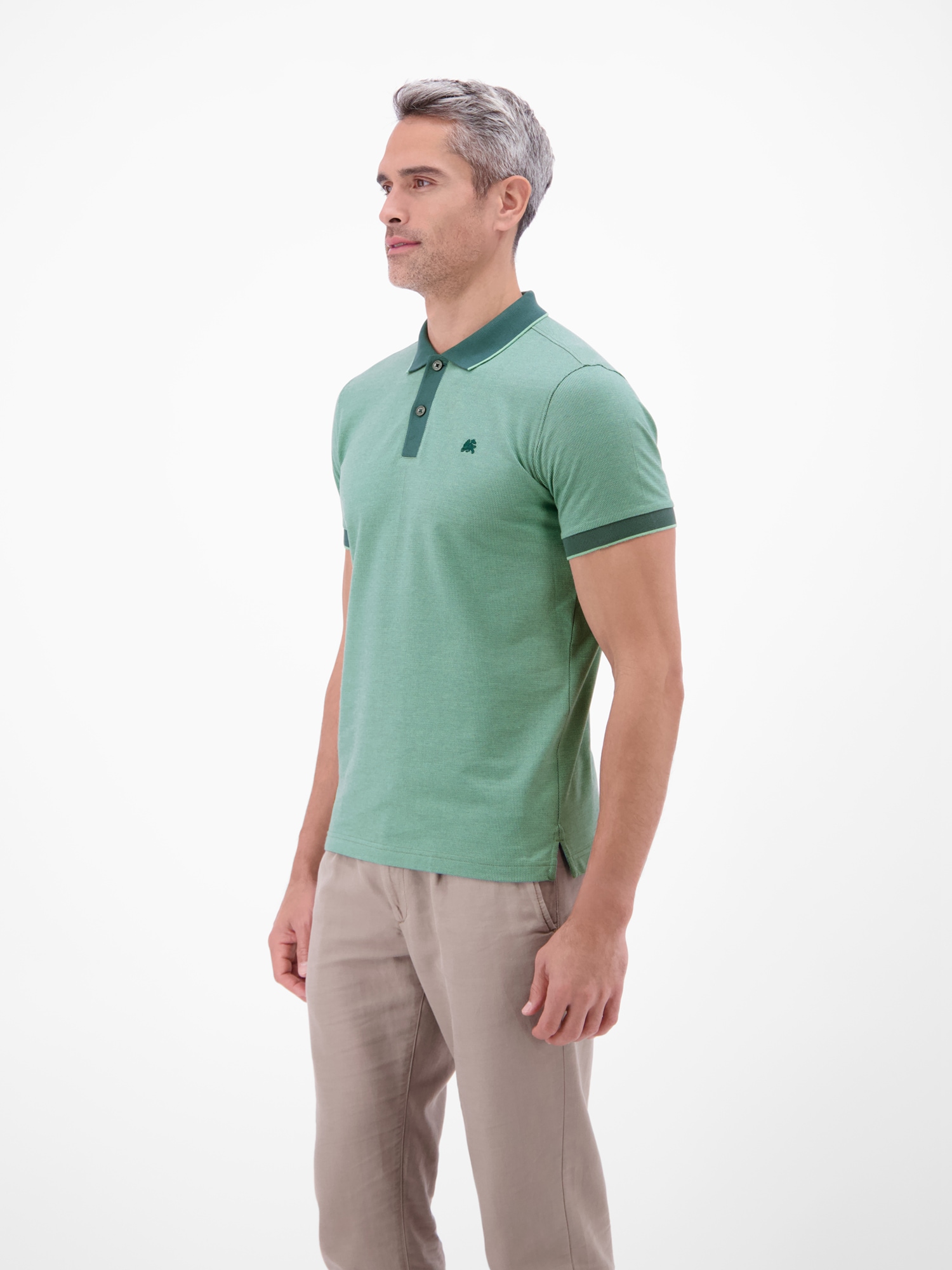 LERROS Poloshirt »Poloshirt in 2-Tone-Optik«