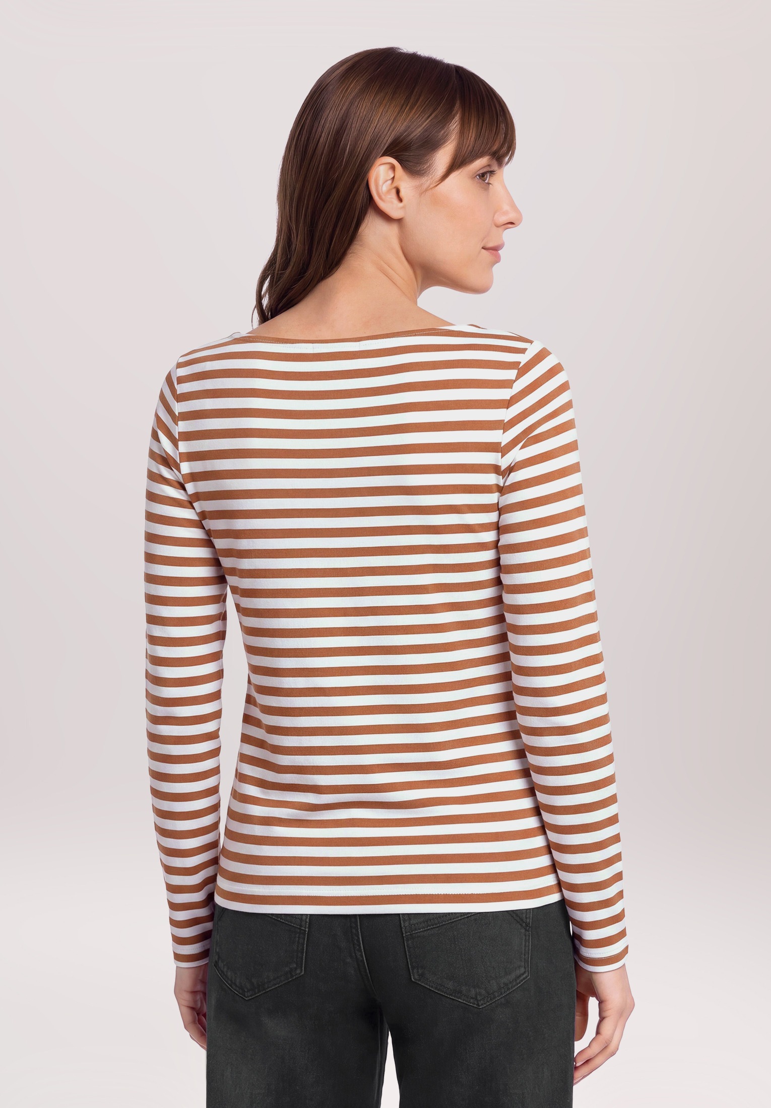Betty&Co Kurzarmshirt »Damen mit U-Boot-Ausschnitt« 1
