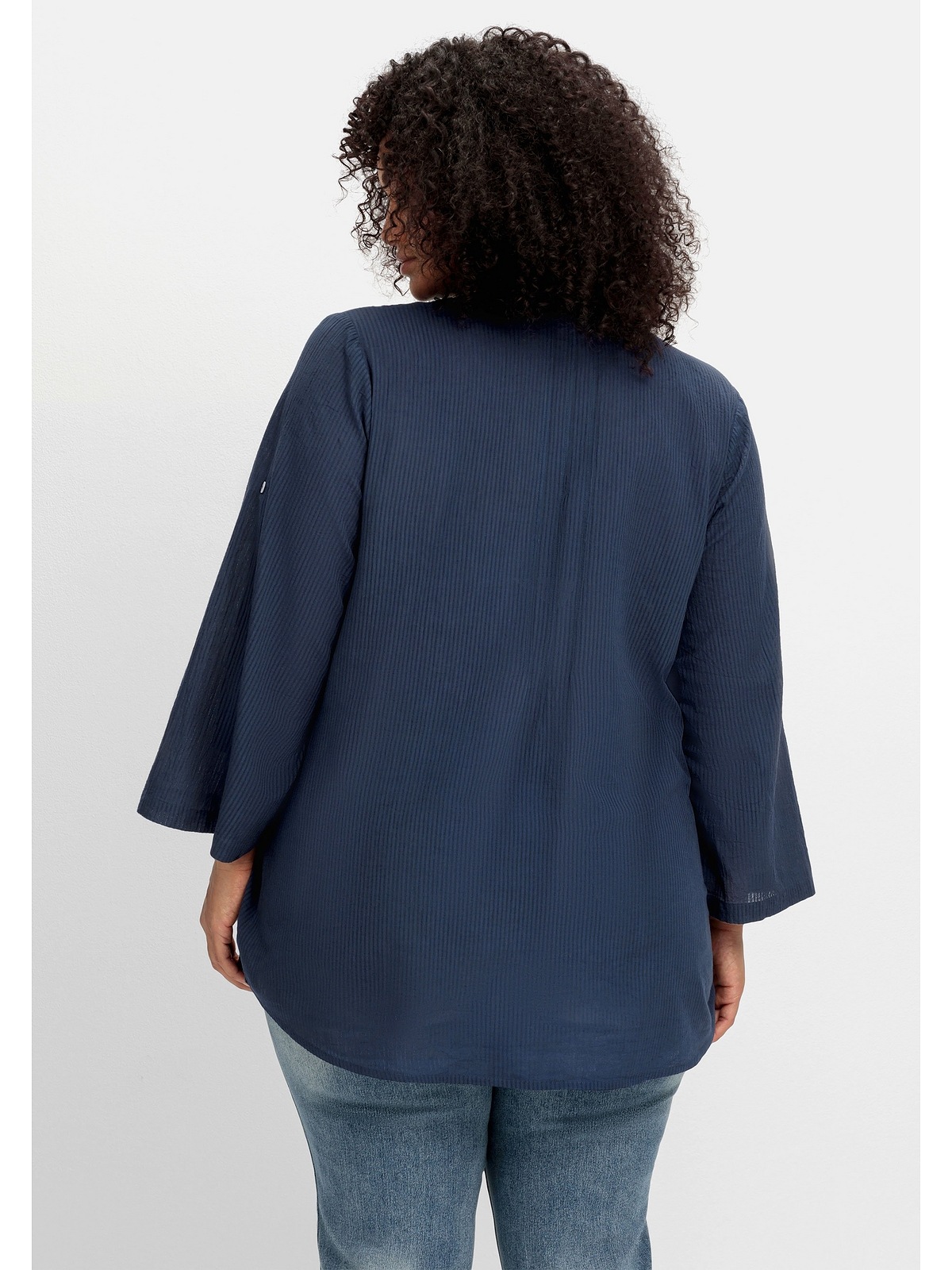 sheego by Joe Browns Longtunika »Große Größen« aus Baumwolle mit  eingewebten Streifen | Blusenshirts