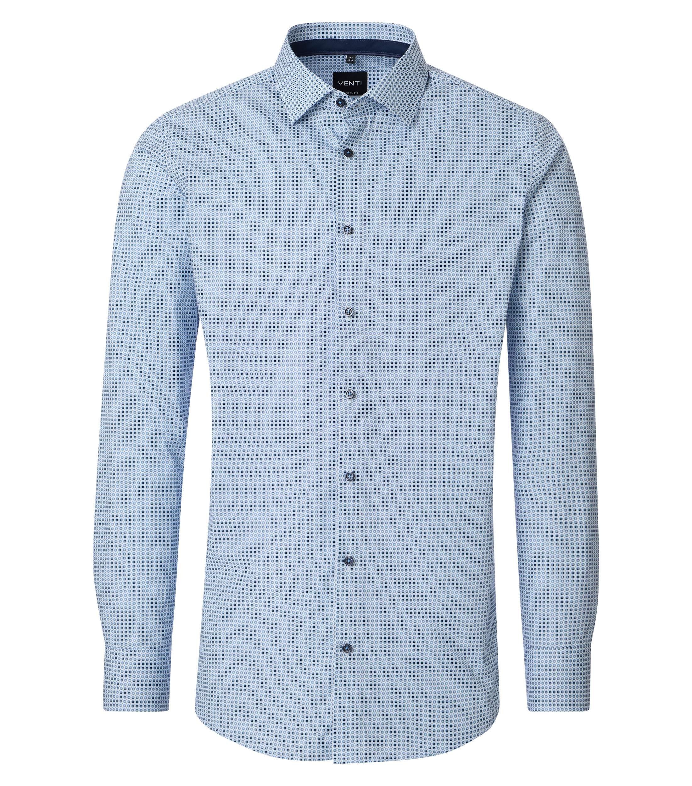 VENTI Businesshemd Print Men Shirt Blue 40 8