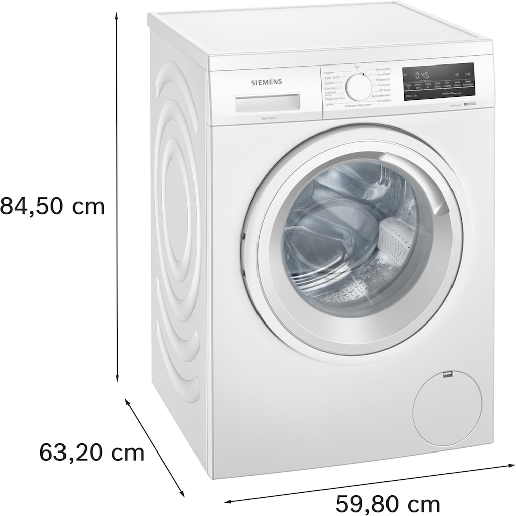 SIEMENS Waschmaschine »WU14UT22«, iQ500, WU14UT22, 9 kg, 1400 U/min