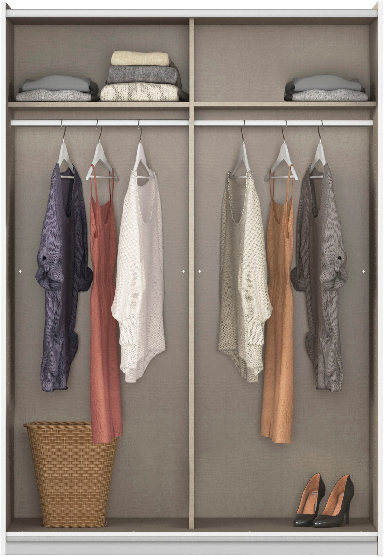 rauch Schwebetürenschrank »Kleiderschrank Schrank Kinderzimmer Topseller OTTOs CHOICE SUBITO« Dekor- & Spiegelelemente B 136 & 181 - Höhe 197 cm - MADE IN GERMANY