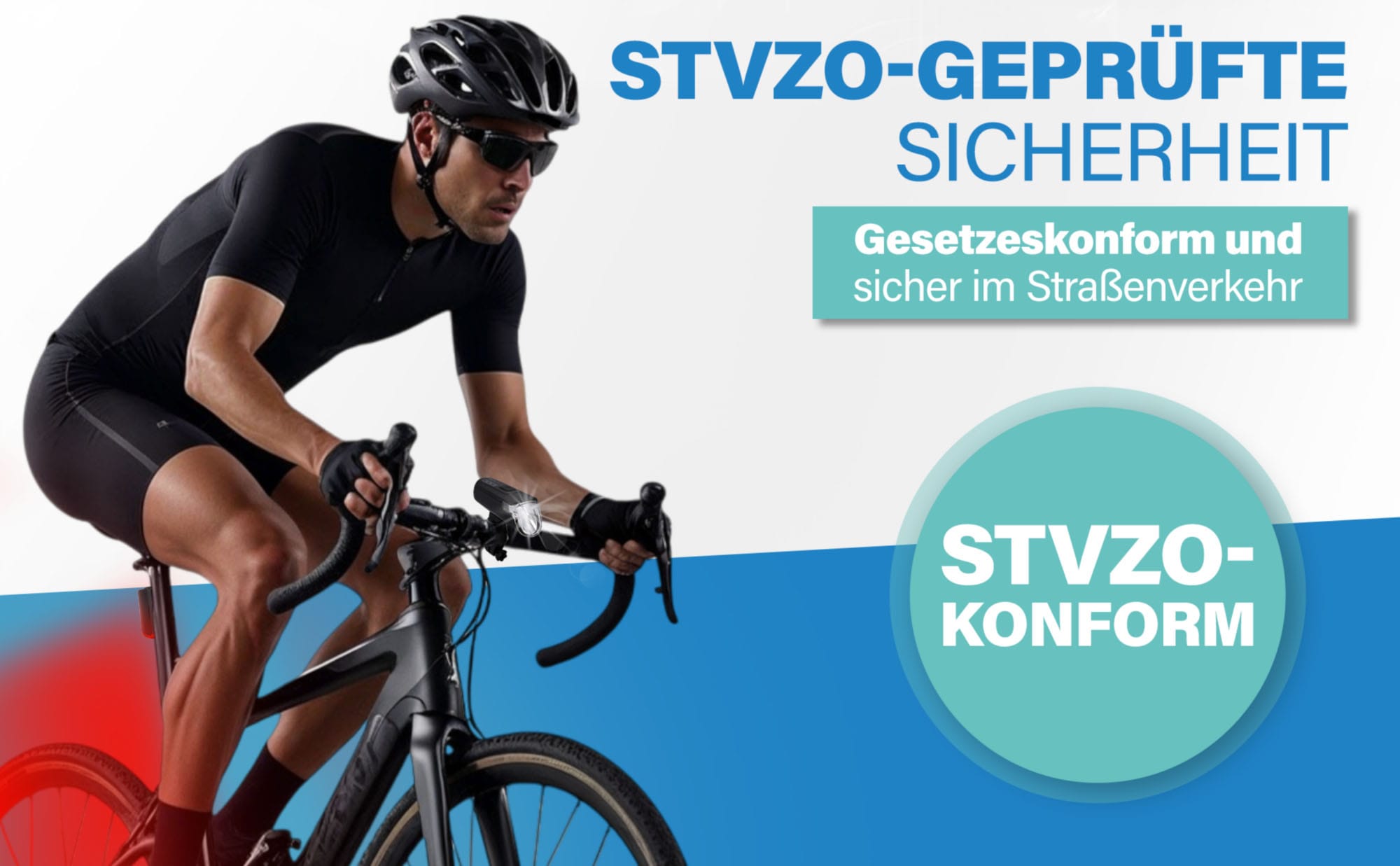 FISCHER Fahrrad Fahrradbeleuchtung »Akku-USB-LED Bel.-Set Bodenbel. 60 Lux«