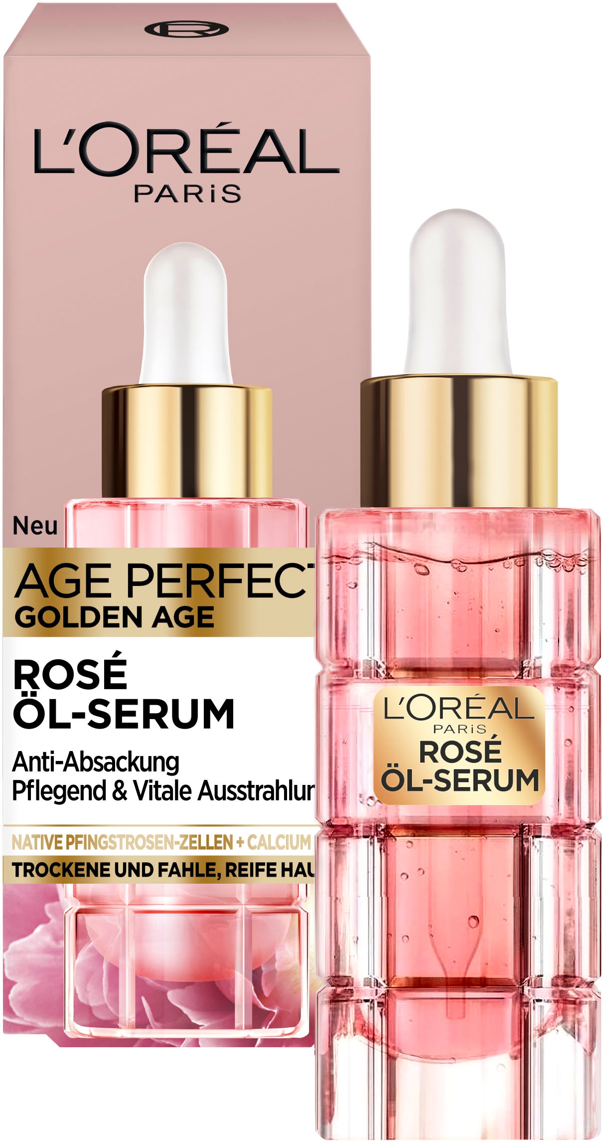 L'ORÉAL PARIS Gesichtsserum »Age Perfect GoldenAge Rosé-Öl Serum«, mit hoher Wirksamkeit