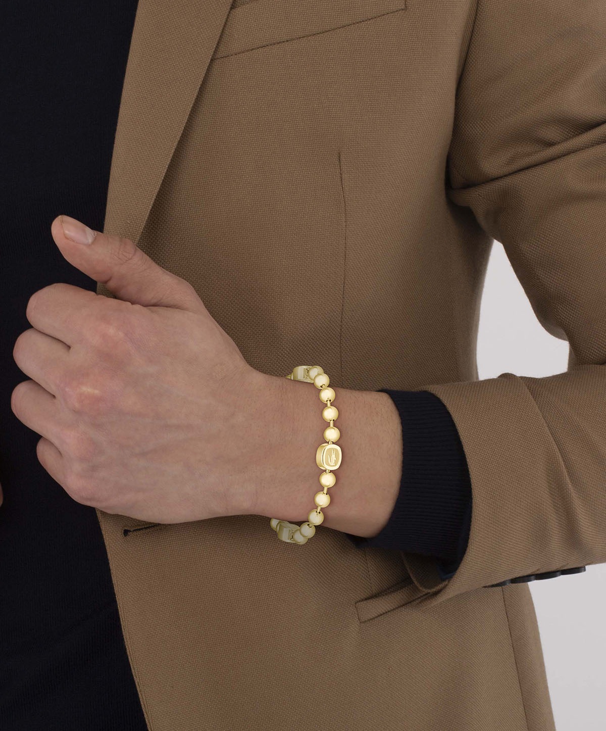 Armkette LACOSTE "VIGOR", gold (gelbgoldfarben), Armbänder, Herren, 19cm, Edelstahl, Armkette 4