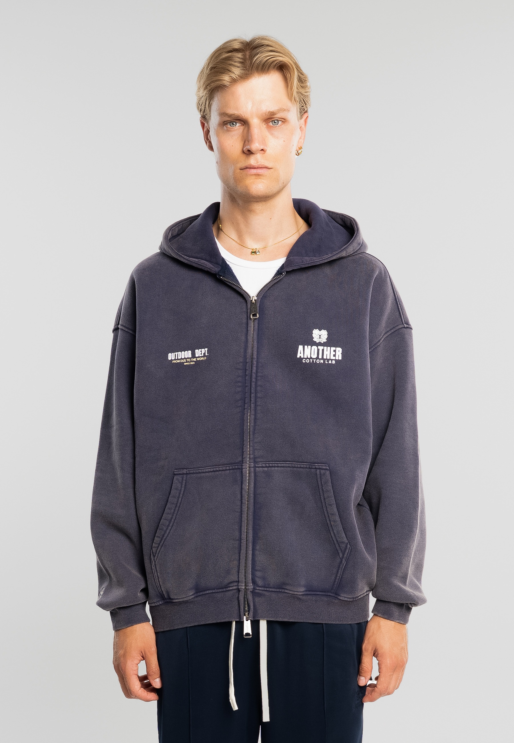 Another Cotton Lab Neopren-Hoodie »Another Cotton Lab Another Outdoor Dept. Washed Zip Hoodie« 1
