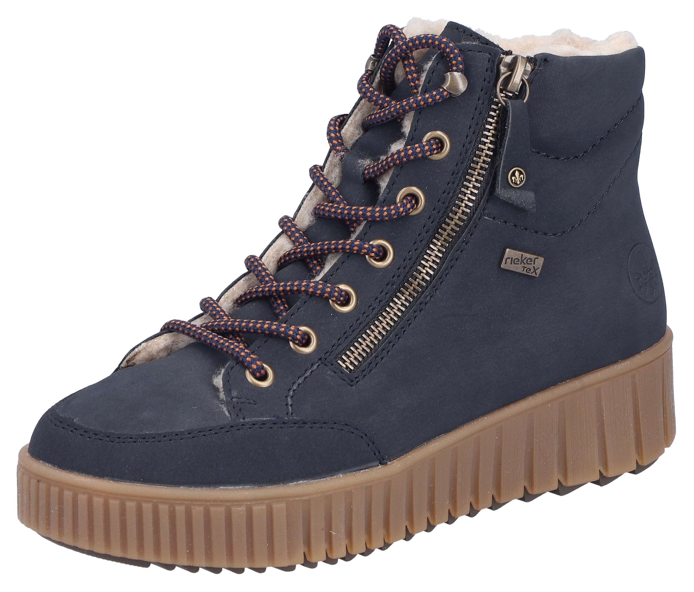 Rieker Winterboots, Plateaustiefelette, Schnürboots mit Warmfutter und TEX- günstig online kaufen