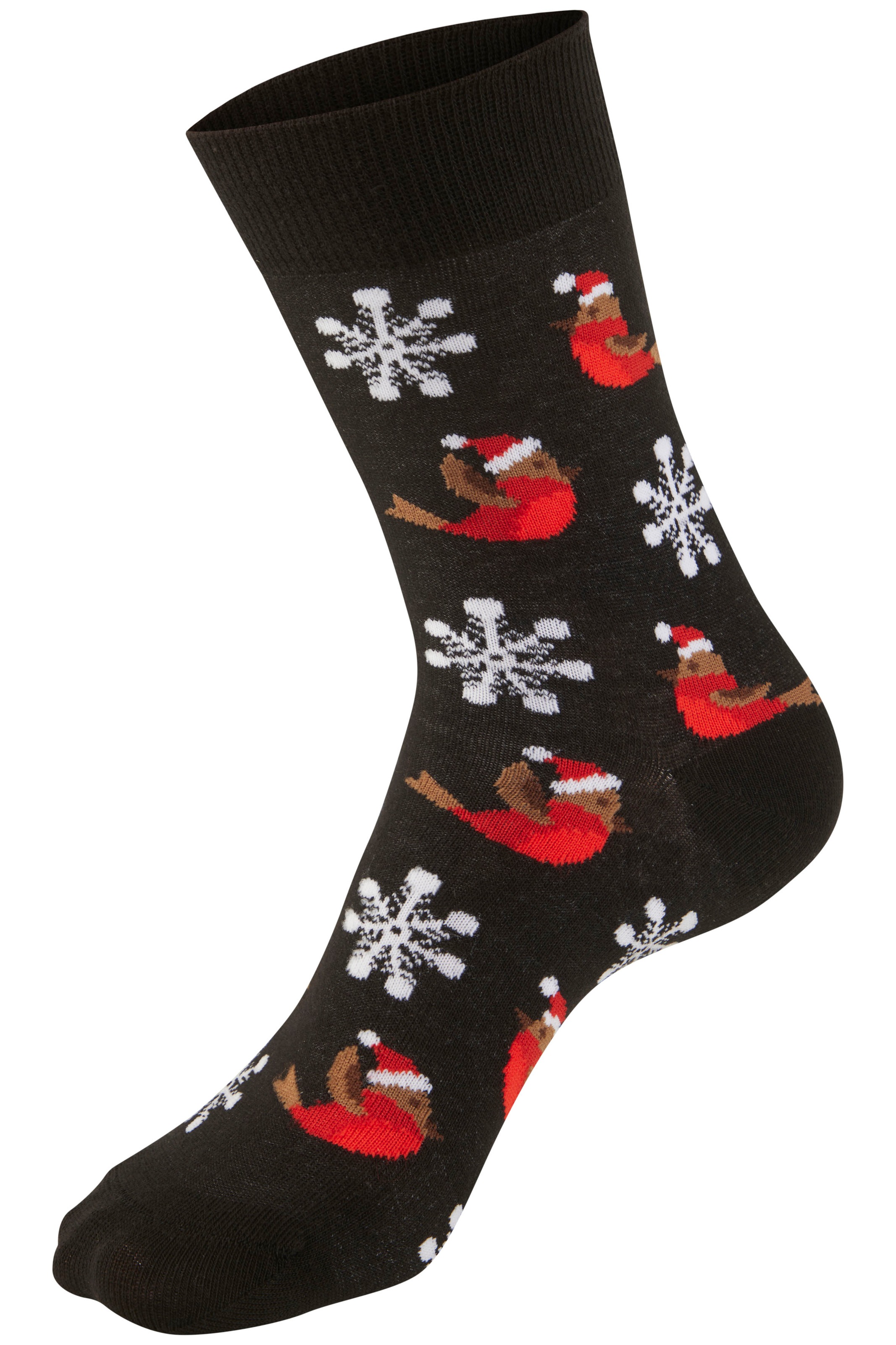 H.I.S Basicsocken, (Packung, 3 Paar), mit lustigen Weihnachtsmotiven