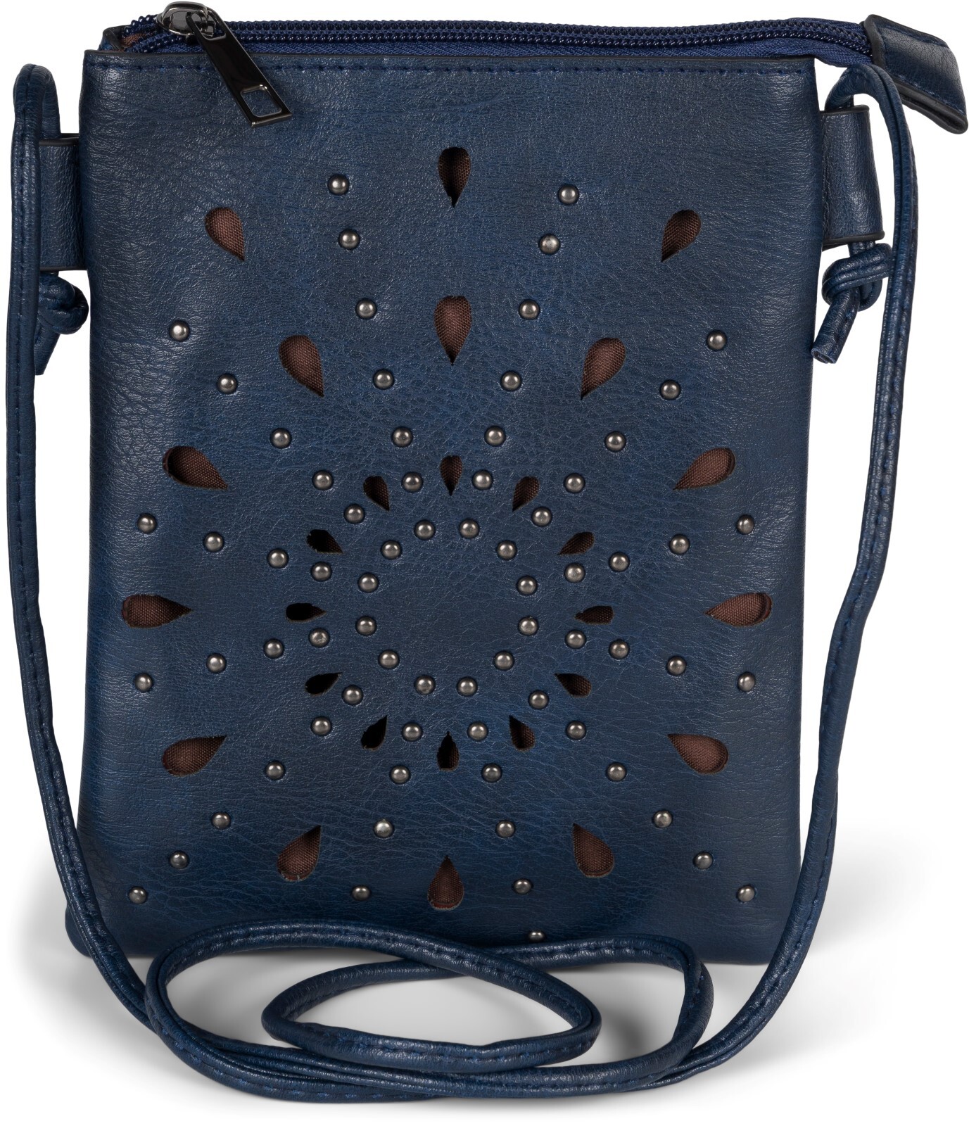 styleBREAKER Mini Bag "Mini Umhängetasche Blumen Cutouts und Nieten"