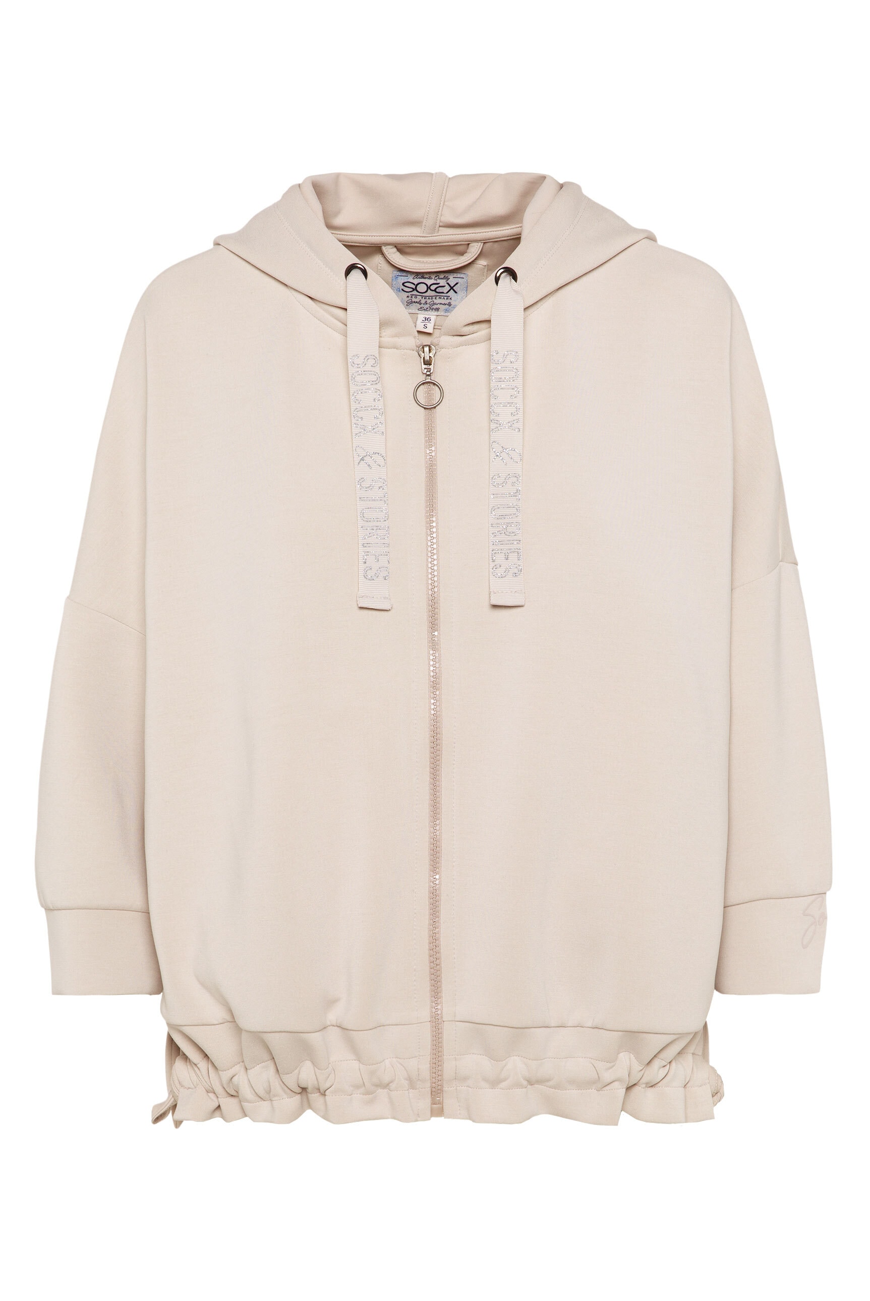 SOCCX Kapuzensweatjacke, mit überschnittenen Schultern