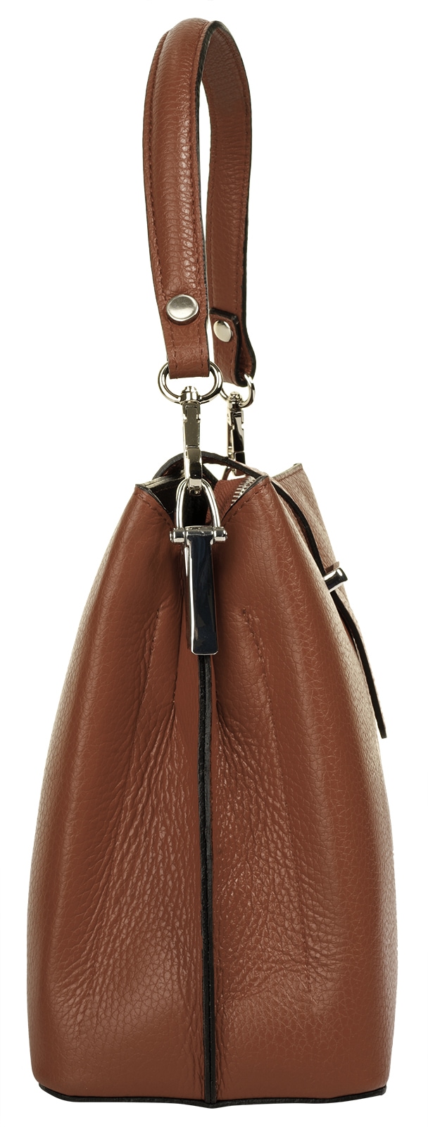 Cluty Henkeltasche, echt Leder, Made in Italy