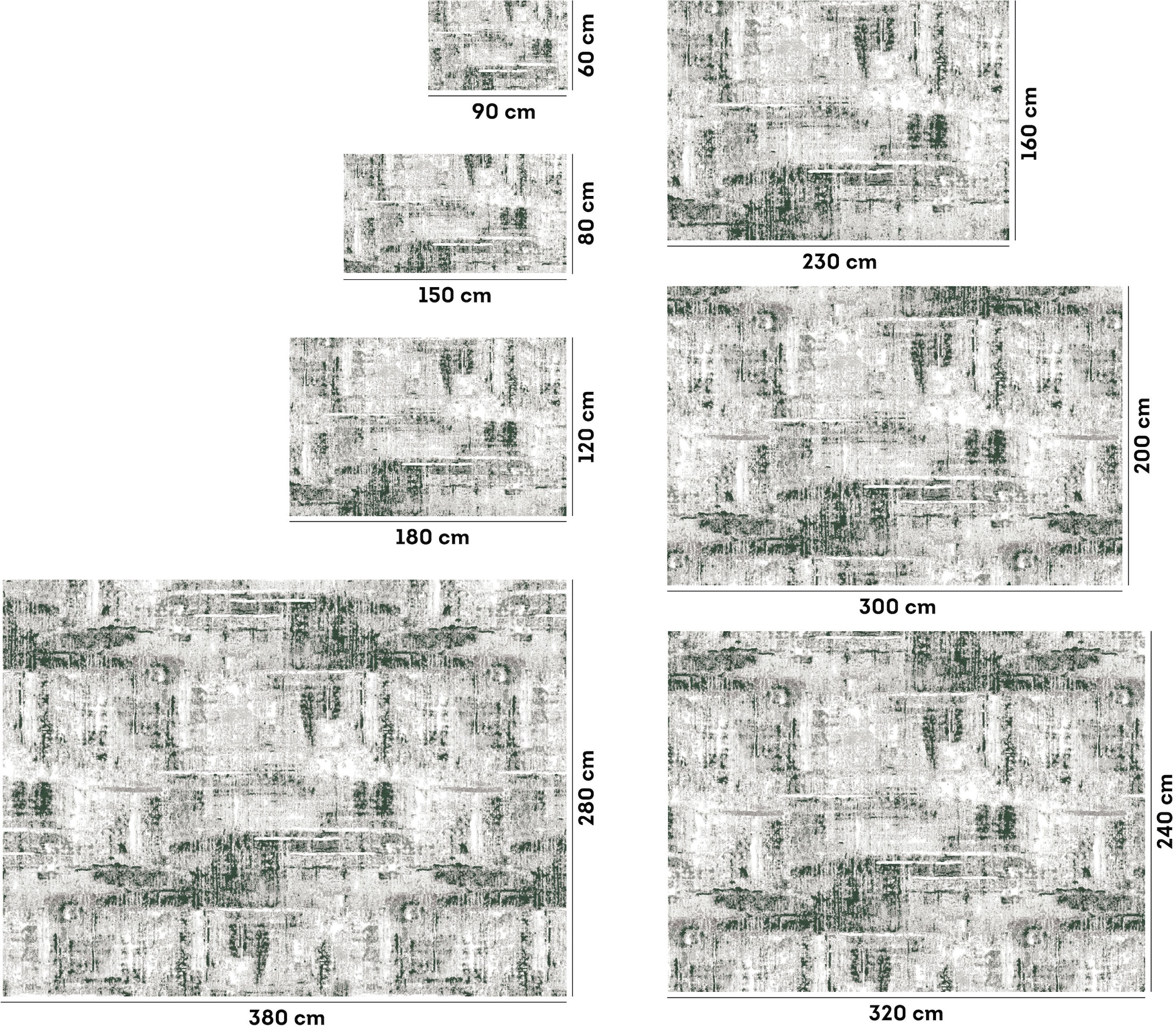 my home Teppich »Salsa« rechteckig 9 mm Höhe mit besonders weichem Flor, Kurzflor, im Vintage-Look, dichte Qualität