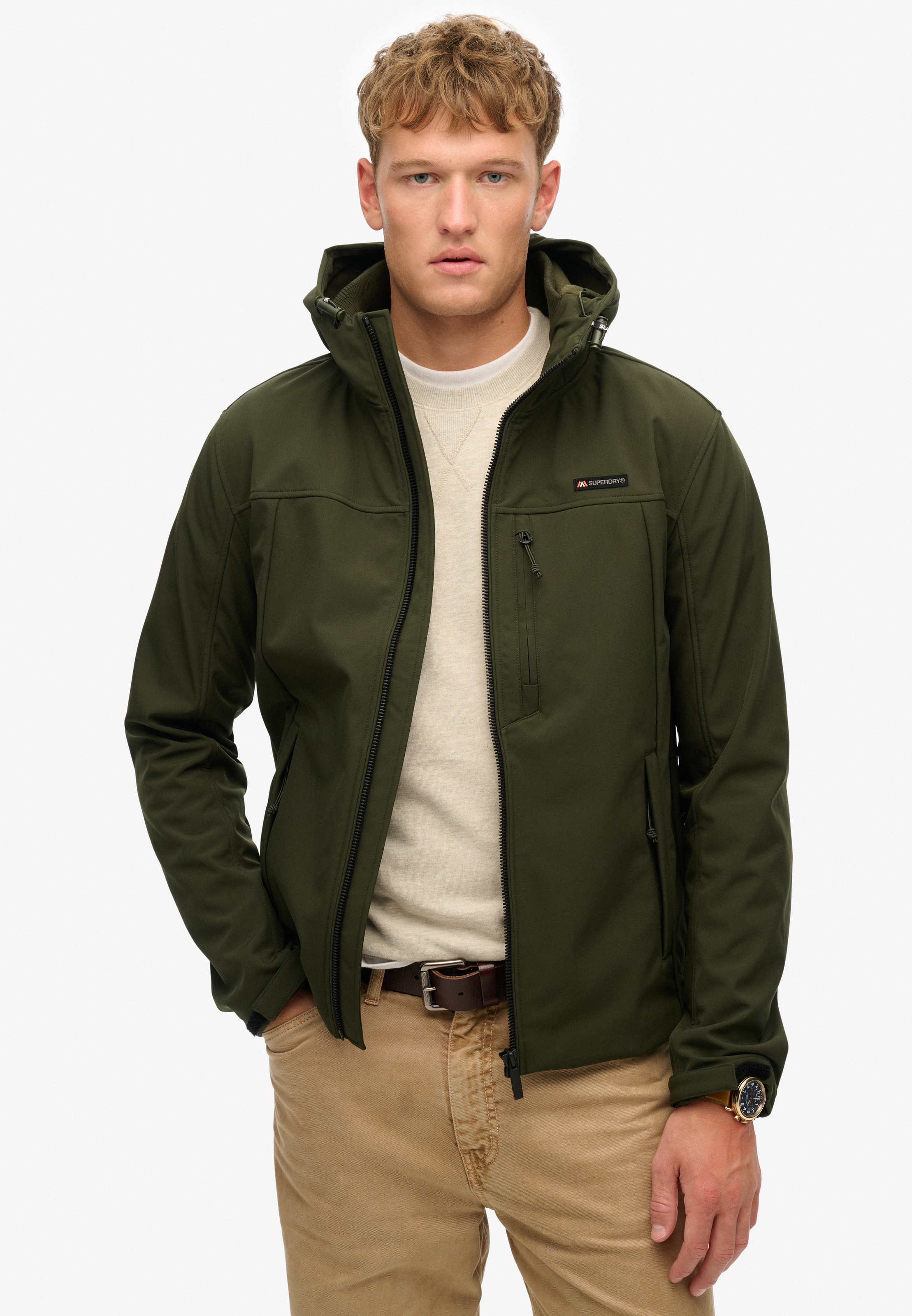 Superdry Outdoorjacke "HOODED SOFT SHELL TREKKER JKT", mit Kapuze günstig online kaufen