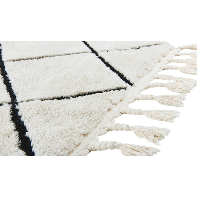 done.® Teppich »LAKE«, rechteckig, modernes Scandi Design, Hoch-Tief Effekt,  mit Fransen auf Rechnung | BAUR