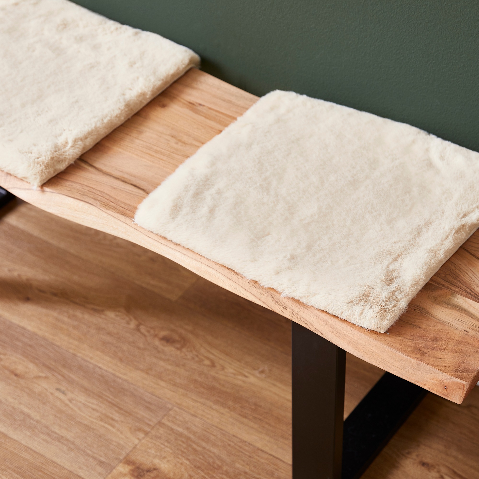 LUXOR living Stuhlkissen "Sitzauflage Novara" Kunstfell, rund oder eckig, s günstig online kaufen