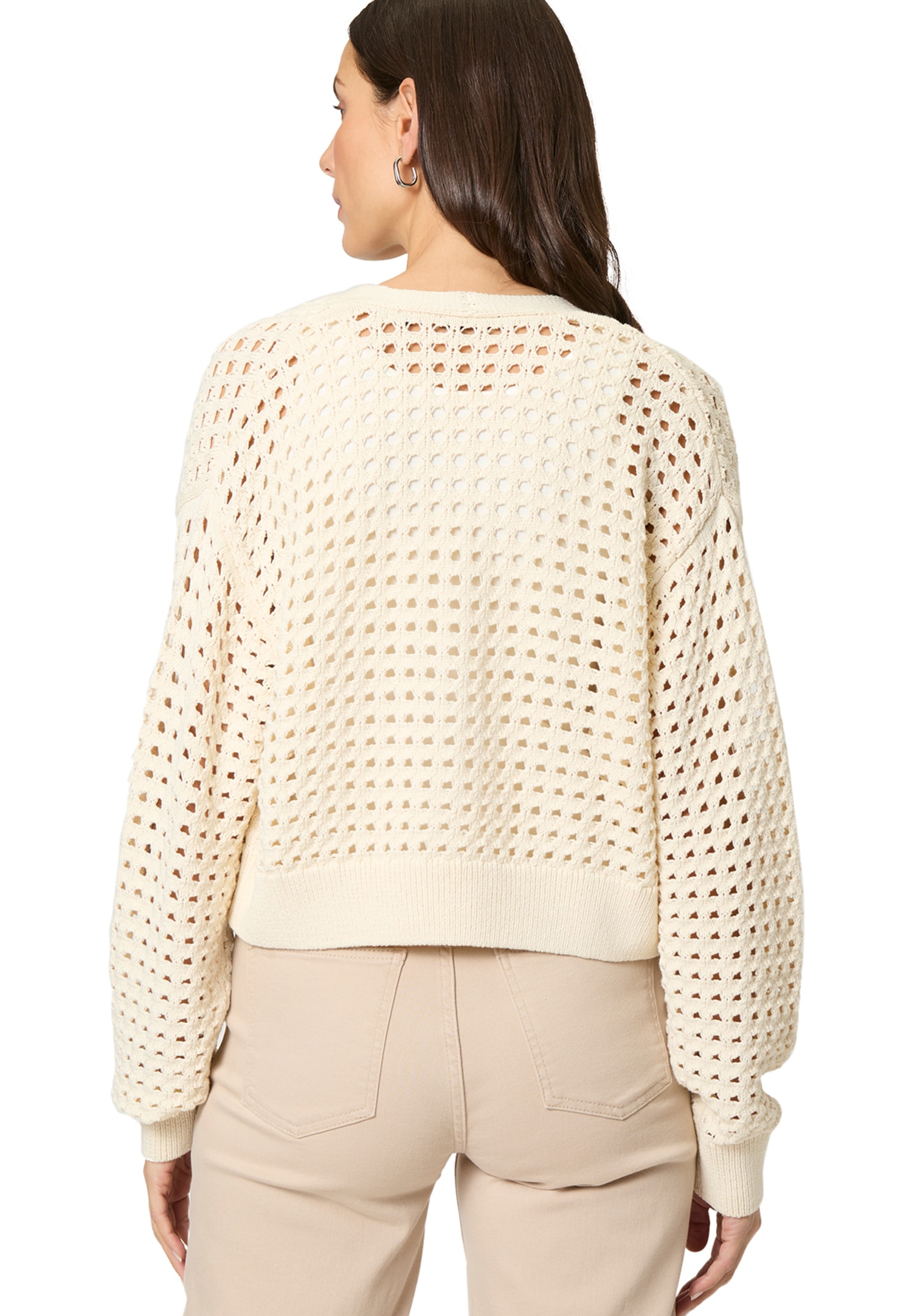 Zero Strickjacke »zero Strickjacke mit Lochmuster«, Lochmuster