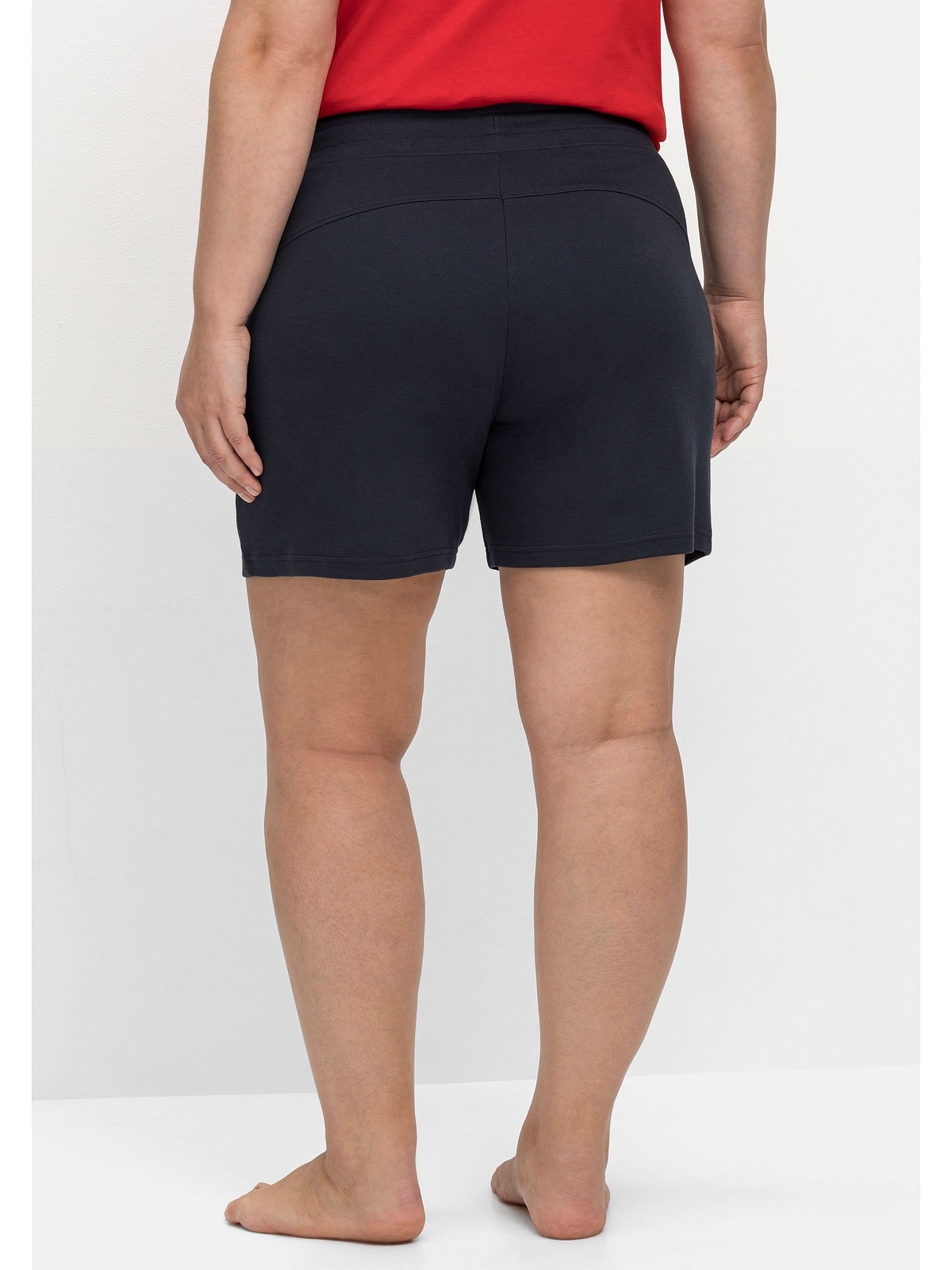 Sheego Shorts "Große Größen", mit Kontrastdetails, aus weichem Interlock günstig online kaufen