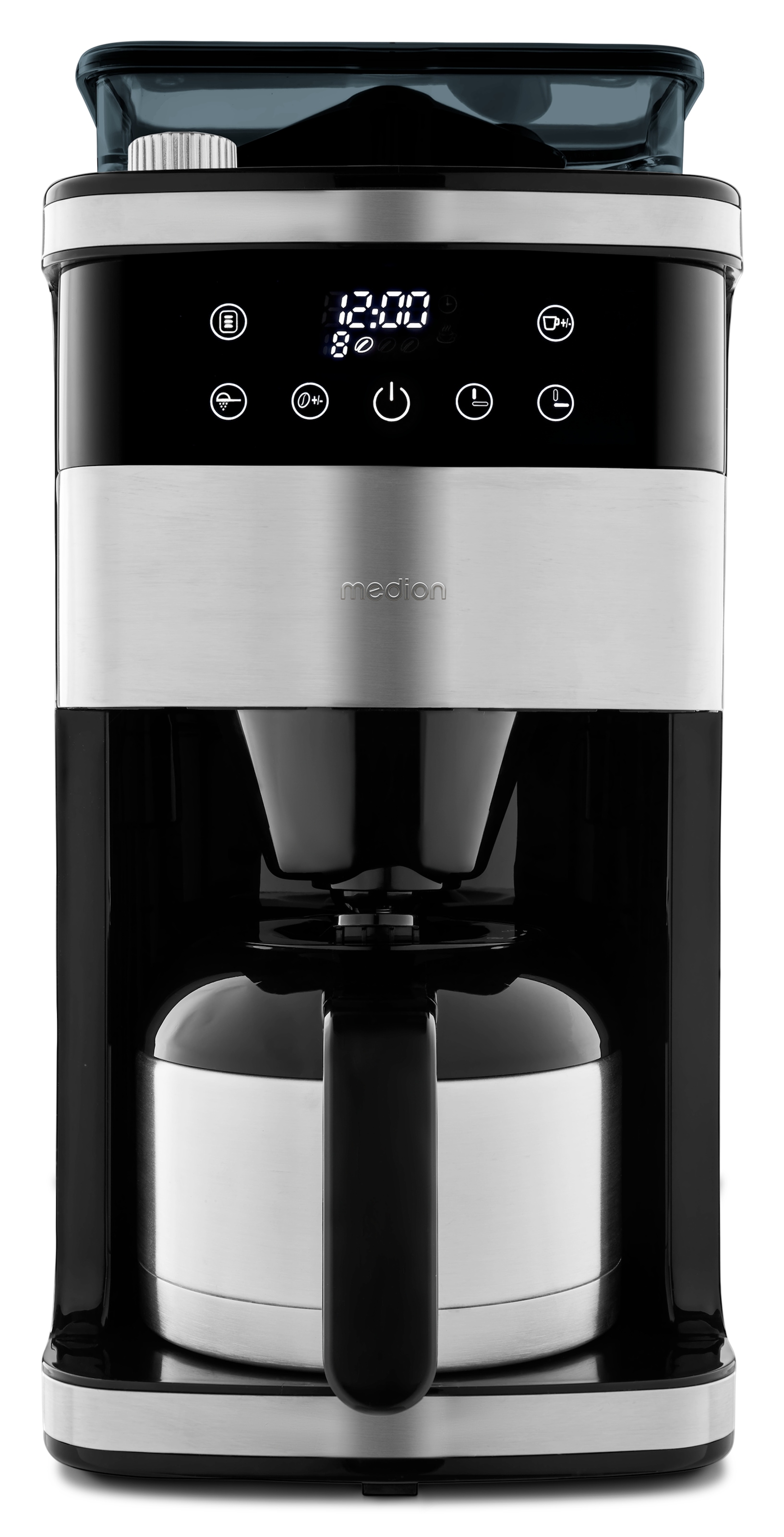 Medion Kaffeemaschine mit Mahlwerk "MD 19911, 8 Mahlstufen, 1 L Wassertank, günstig online kaufen