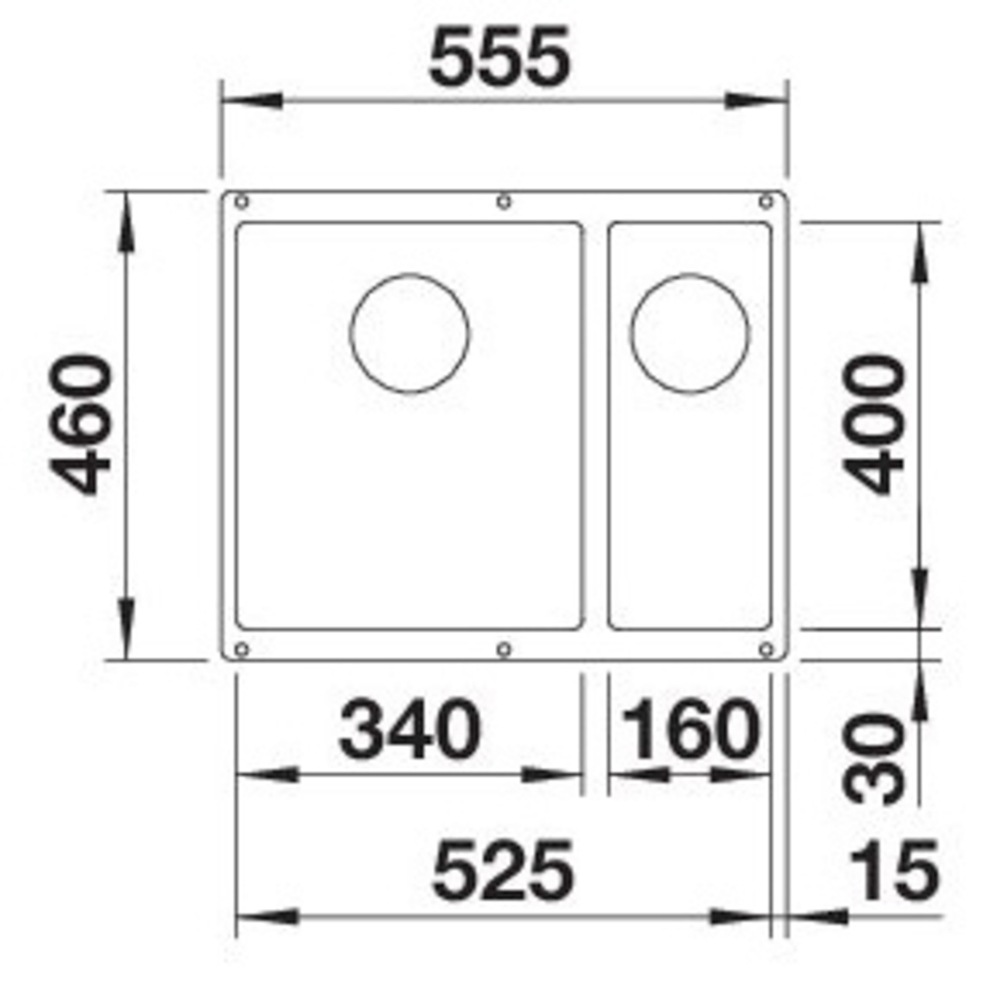 Blanco Granitspüle »ROTAN 340/160-U« 1 Stk. tlg. erhältlich in mehreren Farben