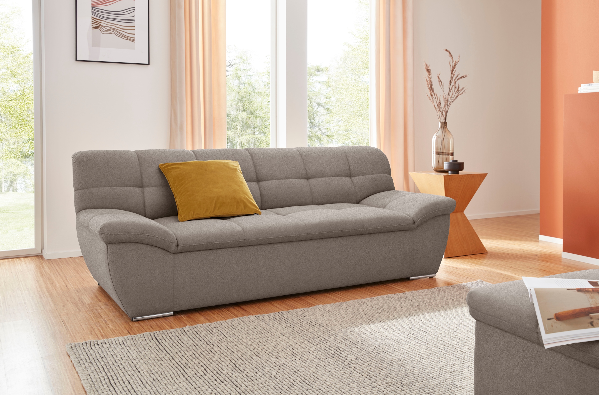 DOMO collection 2-Sitzer "Lagoa, moderne Sitzheftung, bequem & komfortabel, Breite 211cm" frei im Raum stellbar, in großer Farbauswahl