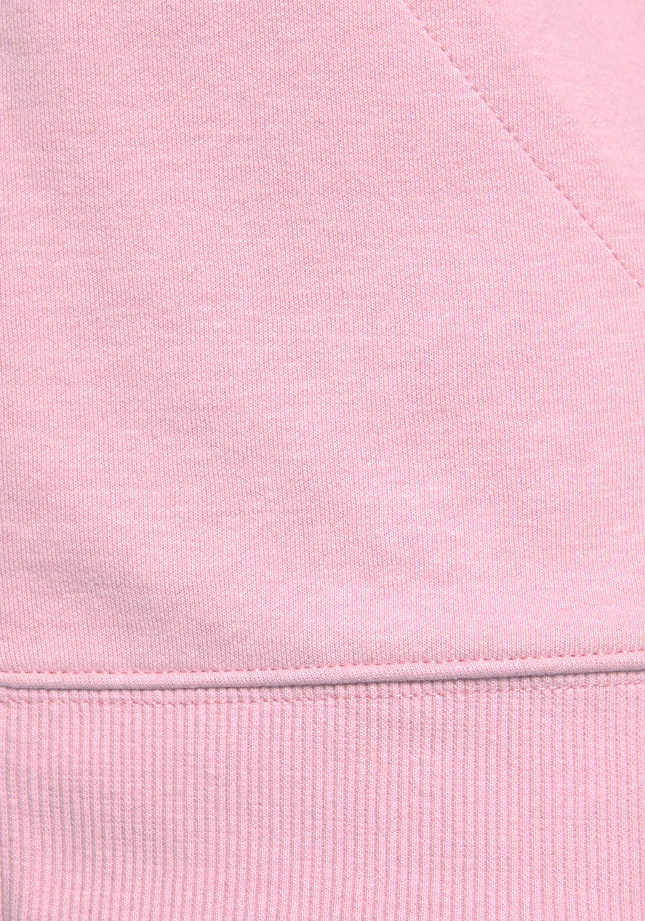 Bench. Loungewear Sweatjacke, mit Seitenstreifen und Stehkragen, Loungewear