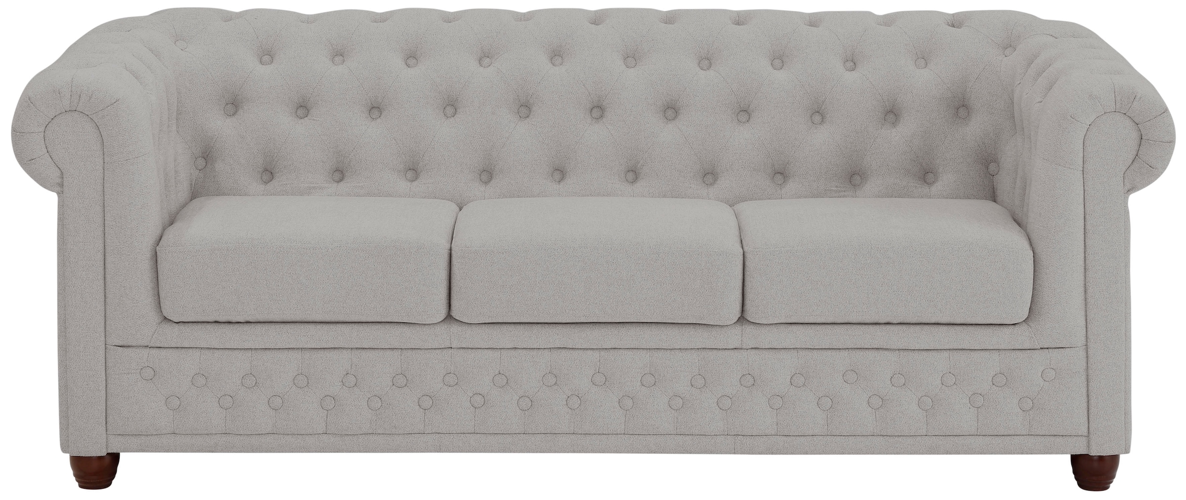 Home affaire Chesterfield-Sofa "New Castle", mit hochwertiger Knopfheftung in Chesterfield-Design, B/T/H: 203/86/72