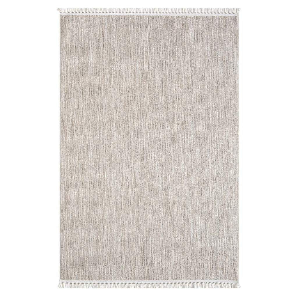 Carpet City Teppich »CLASICO 0052«, rechteckig, 11 mm Höhe, Läufer, Kurzflor, Hochtief-Muster, Boho, Fransen, Wohnzimmer