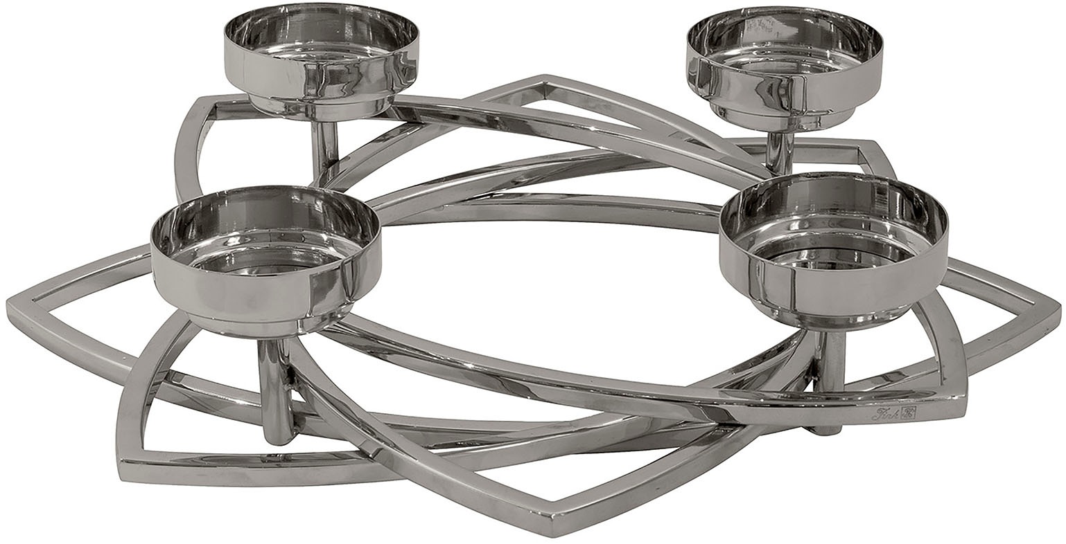 Thumbnail - Fink Kerzenleuchter "ZAPPORA" Adventskranz, Leuchterkranz, 4-flammig, vernickelt