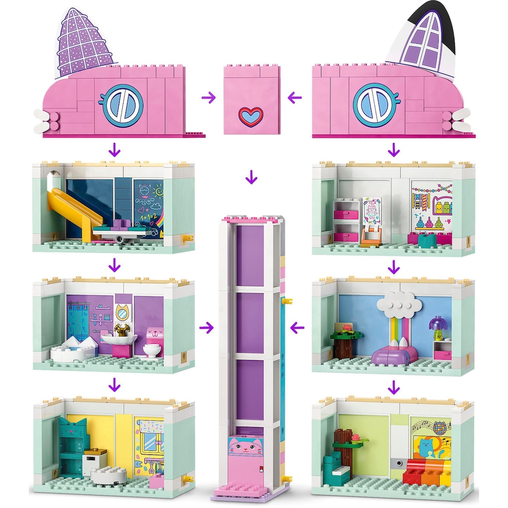 LEGO® Konstruktionsspielsteine »Gabbys Puppenhaus (10788), LEGO® Gabby's Dollhouse«, (498 St.)