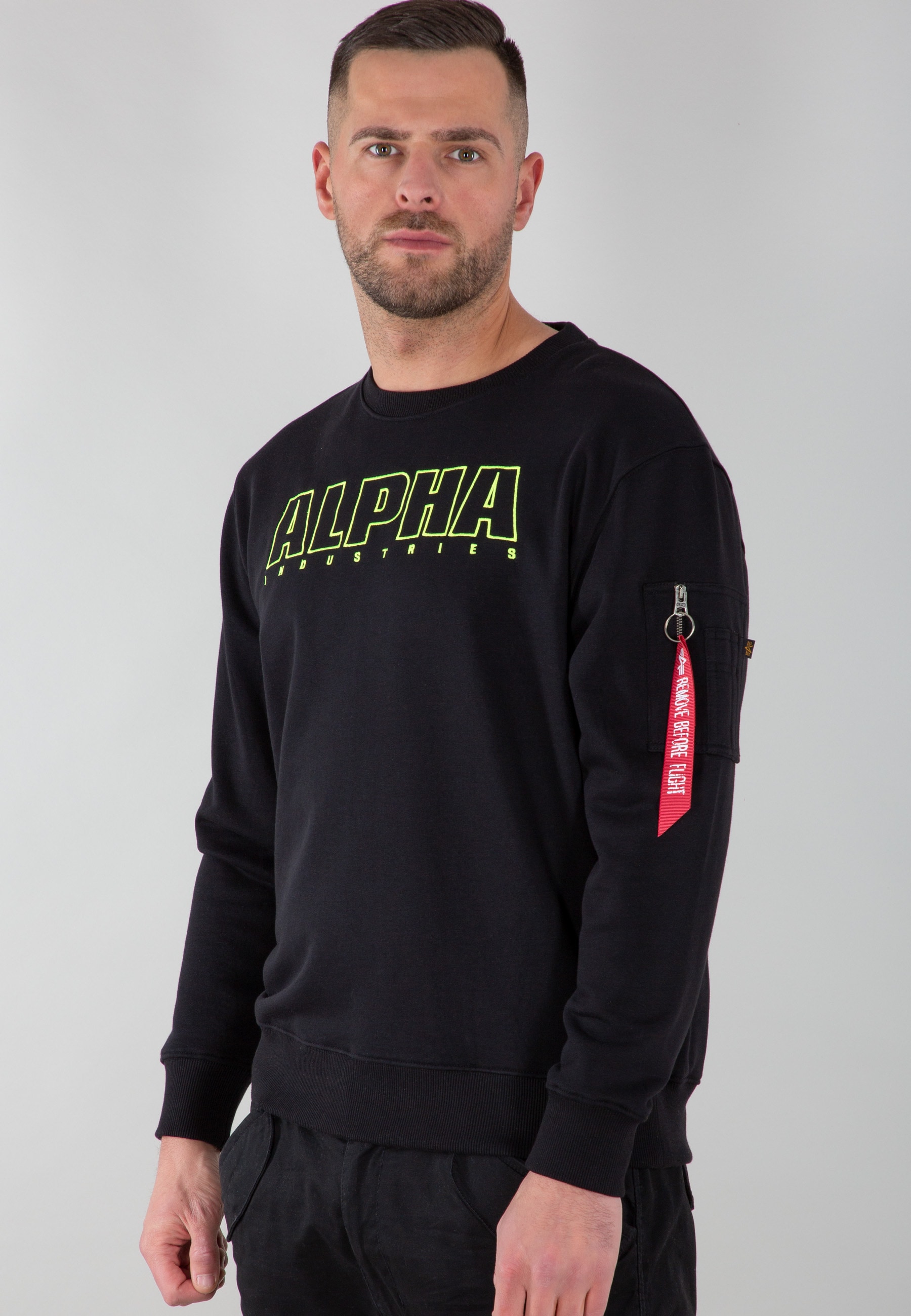 Alpha Industries Sweater "Alpha Industries Men - Sweatshirts Alpha Embroidery Sweater"