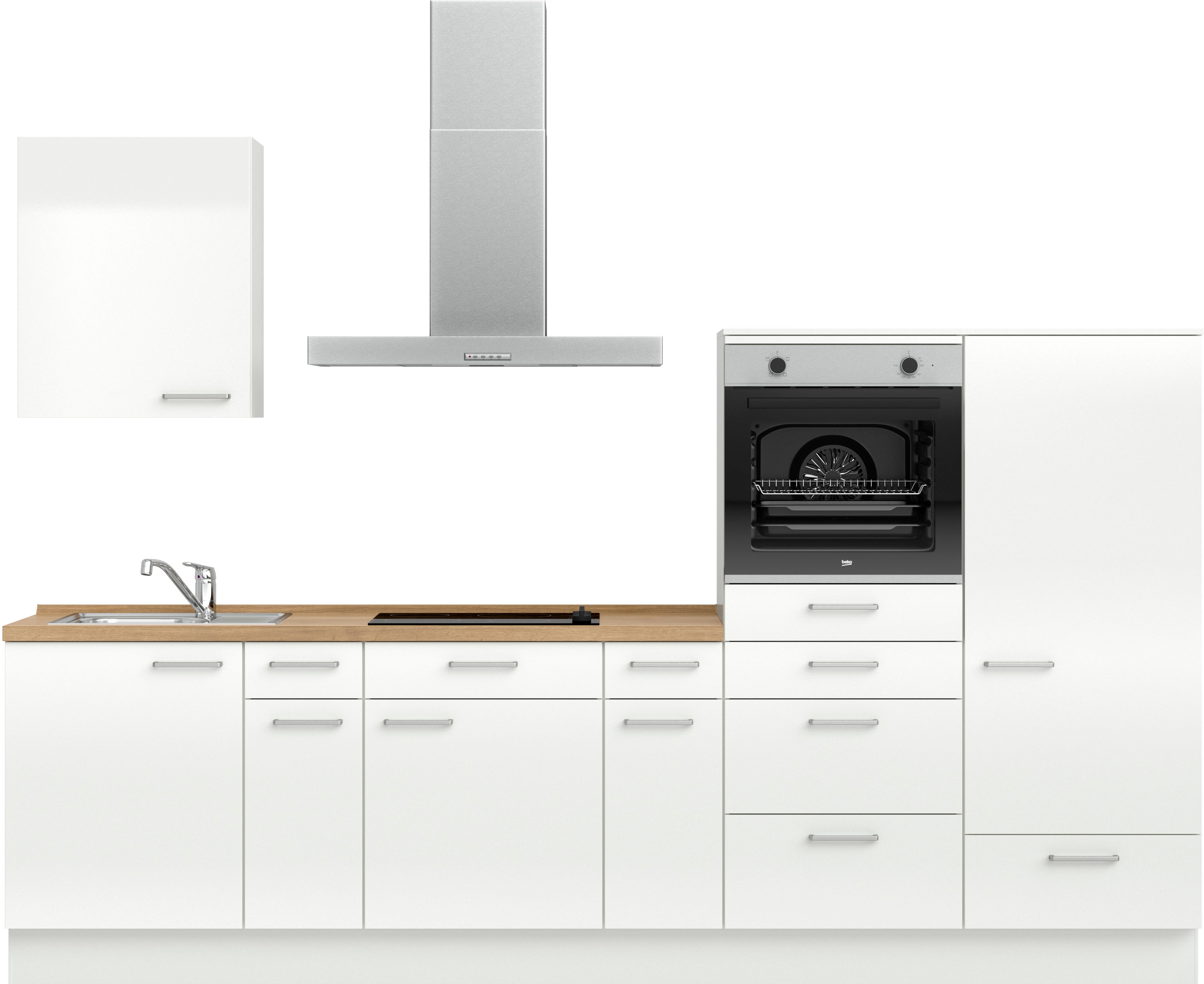 nobilia Küchenzeile ""Flash I", NEU: individuell anpassbar mit gratis Profi-Beratung" vormontiert, Breite 300 cm, Ausrichtung wählbar, wahlw. mit E-Geräten
