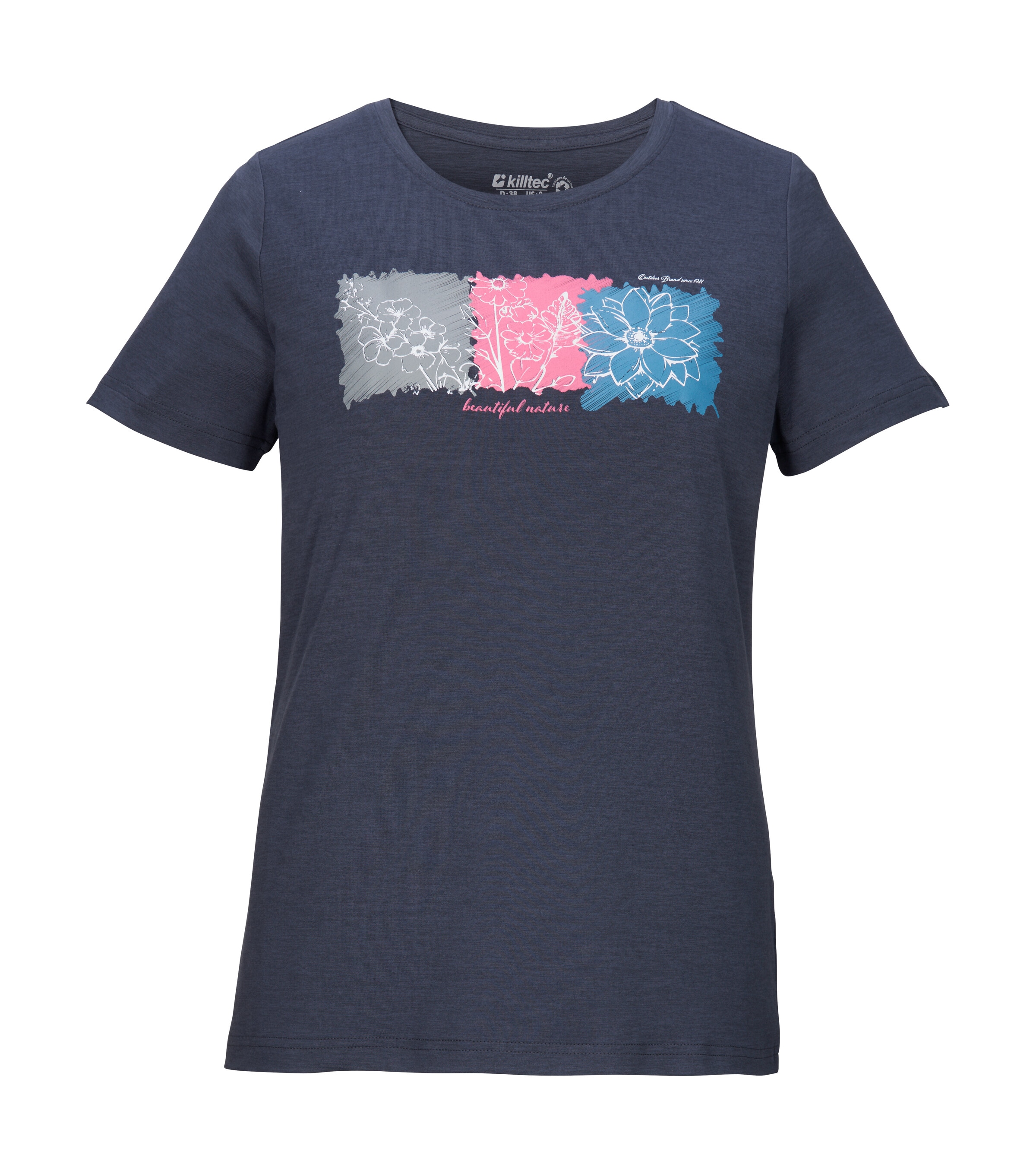 Killtec T-Shirt "KOS 18 WMN TSHRT" Leichtes, schnelltrocknendes Damen T-Shirt mit Stretch und Print