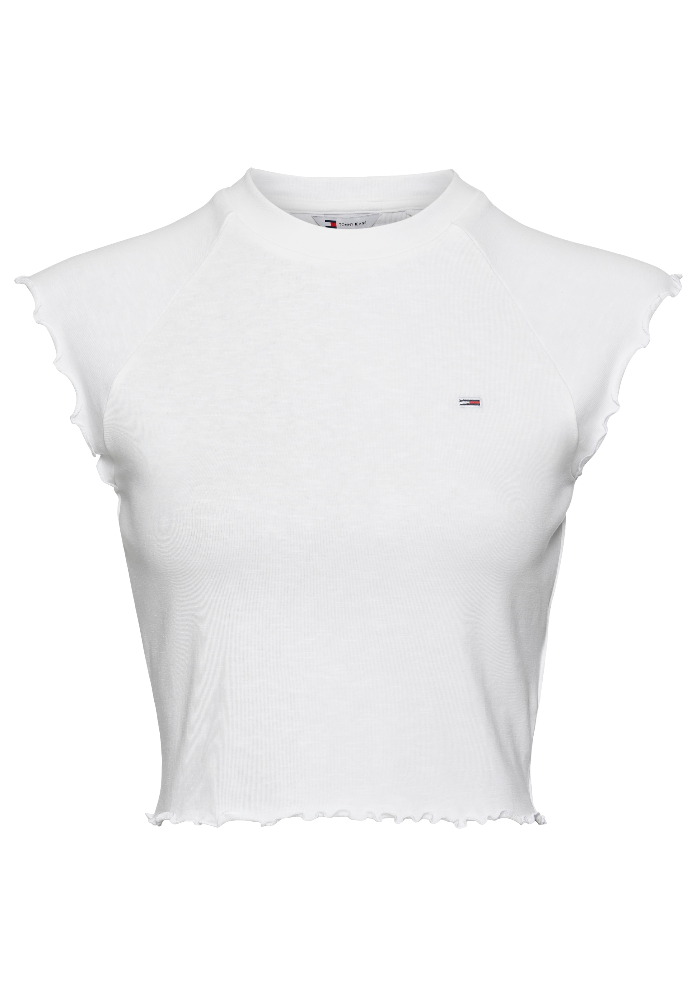 Tommy Jeans T-Shirt »TJW SLIM CRP BABYLOCK RIB TEE«, mit gewelltem  Abschlüssen am Ärmel & Saum online kaufen | BAUR