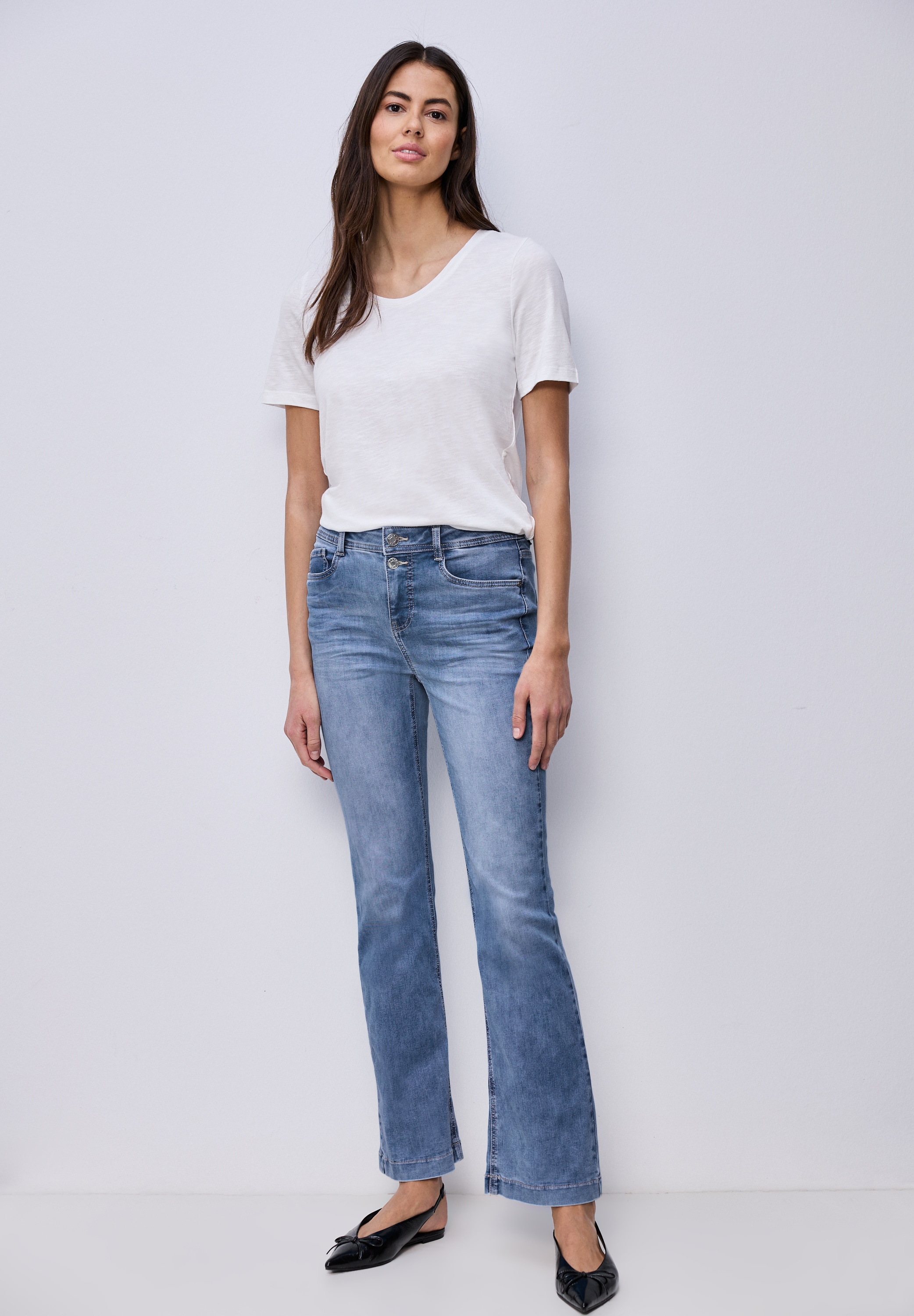 STREET ONE Slim-fit-Jeans High Waist