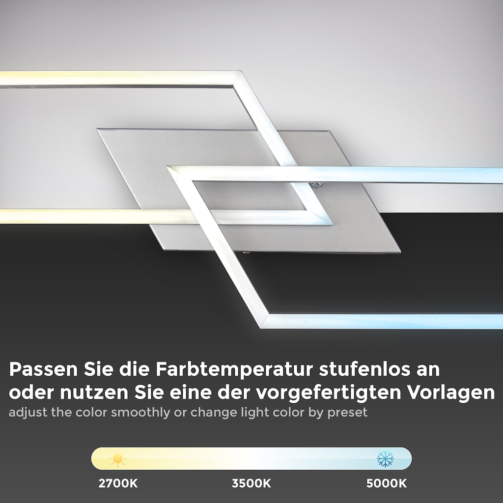 B.K.Licht LED Deckenleuchte, 2 flammig-flammig