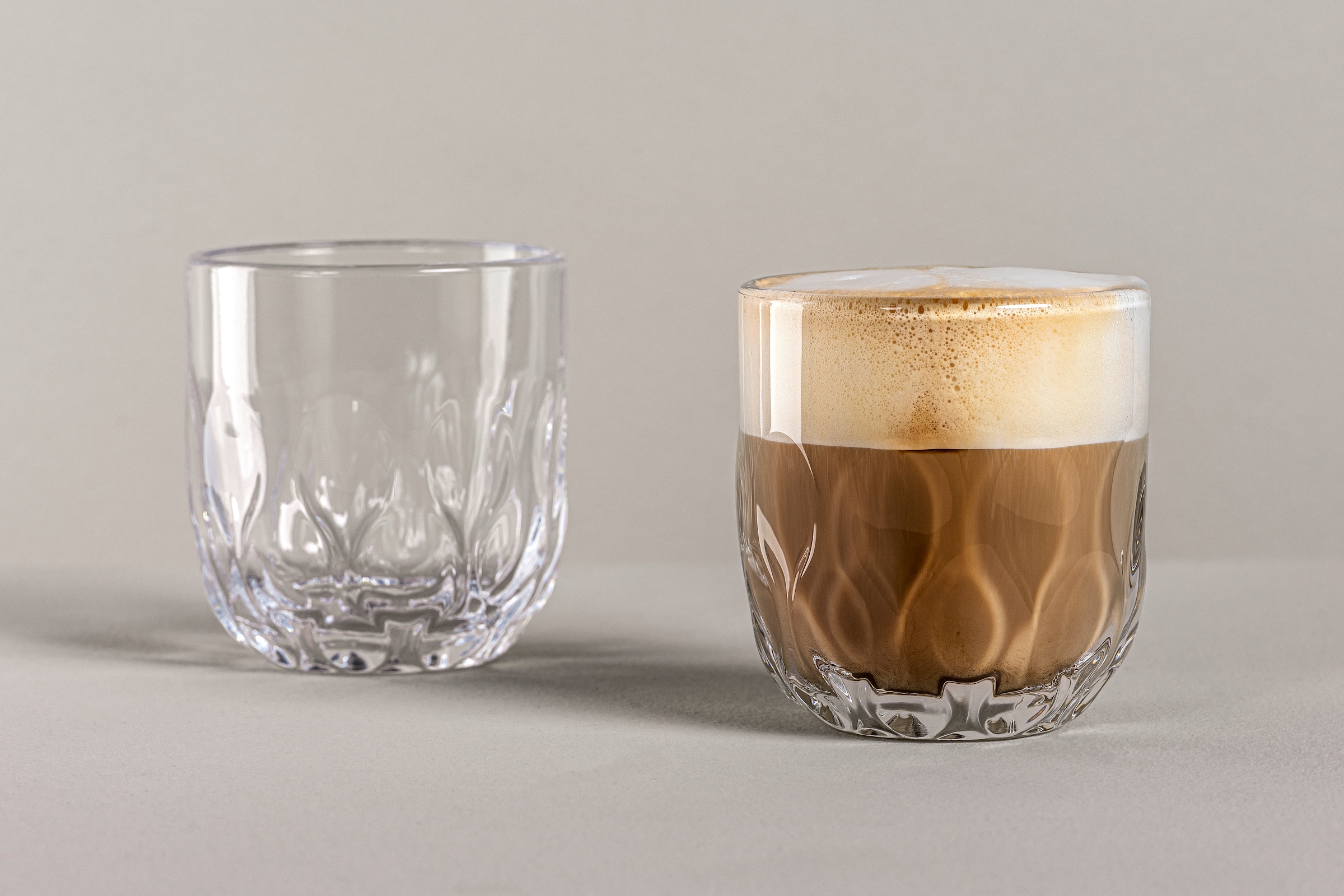 LEONARDO Gläser-Set »Kaffee-Glas GOCCE, 220 ml, 6er-Set«, (Set, 6 tlg.), 3. Variante, mit Tropfenrelief