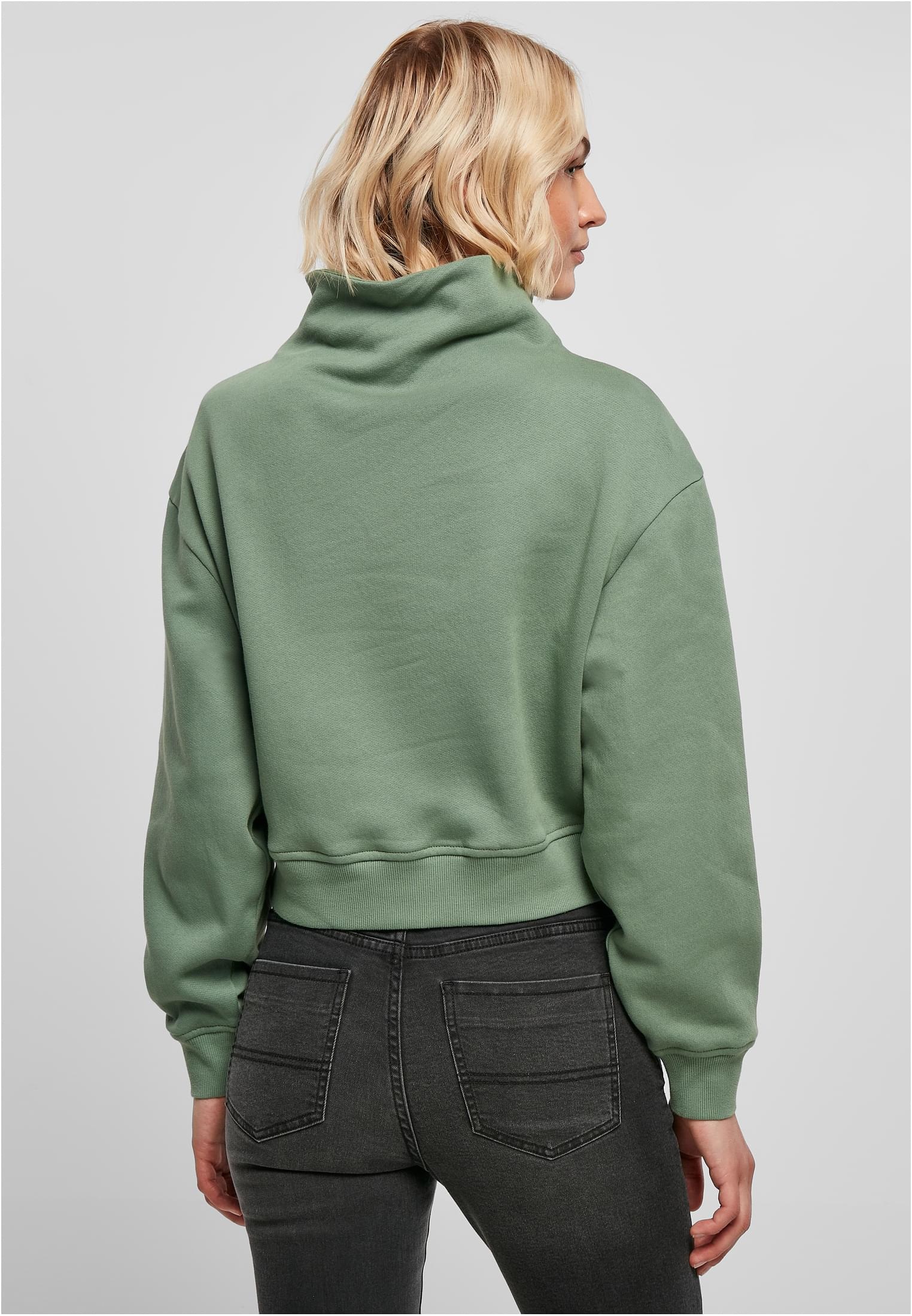 URBAN CLASSICS Sweater »Damen Ladies Organic Short High Neck Crew«, (1 tlg.)  kaufen | BAUR