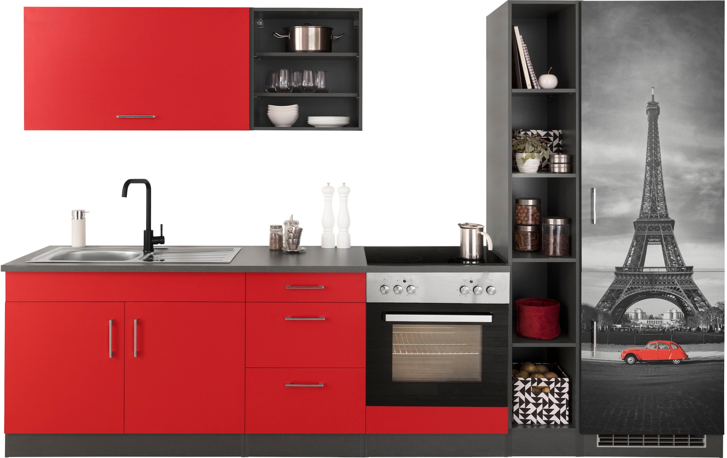 KOCHSTATION Küchenzeile "KS-Paris – Küchen mit einzigartigen Fotomotiven au günstig online kaufen