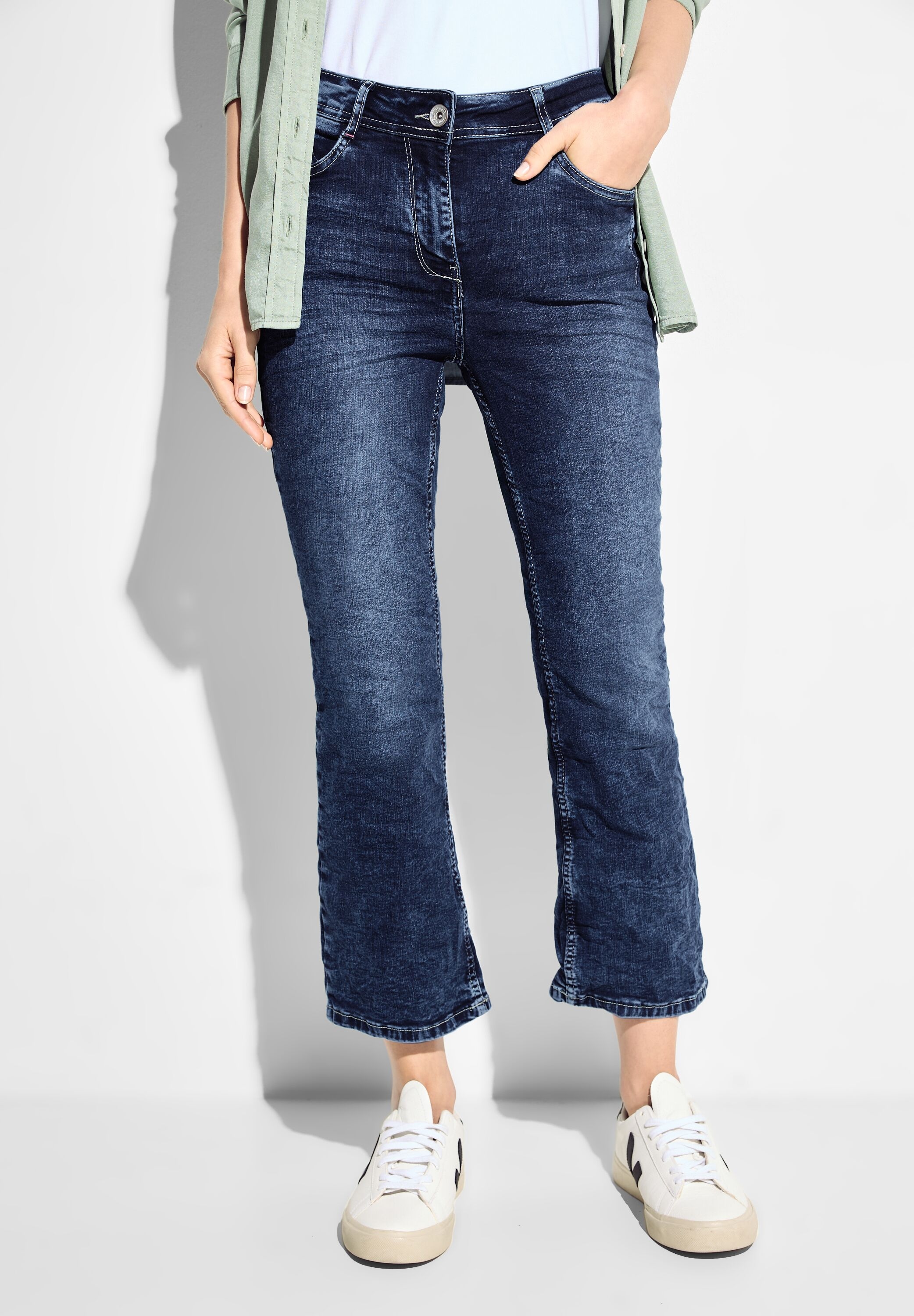 Cecil Bootcut-Jeans, High Waist